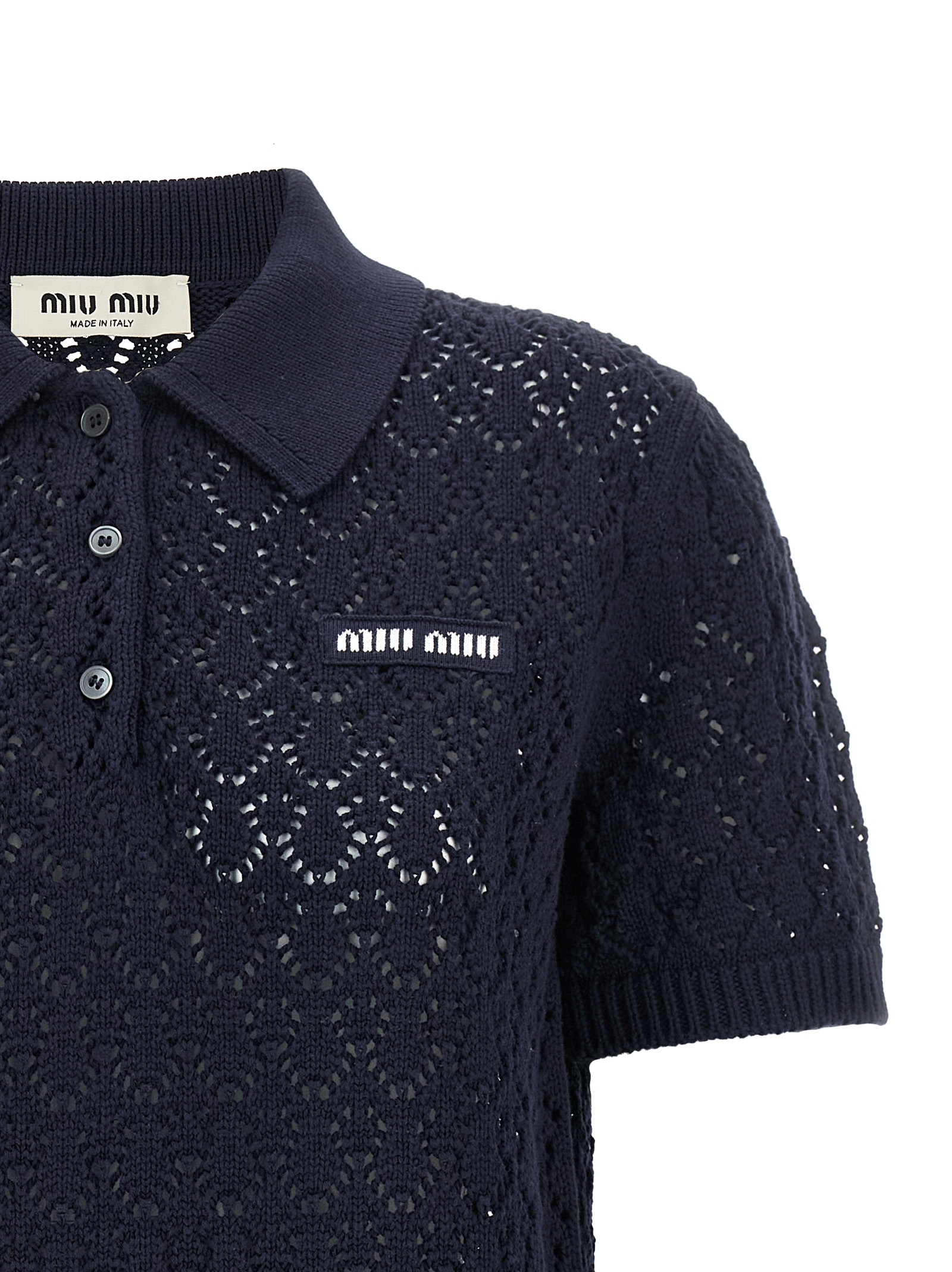 Crochet polo shirt MML06VSOOO191AF0008 (MIU MIU / ポロシャツ ) | MIU MIU (ミュウミュウ)(2)