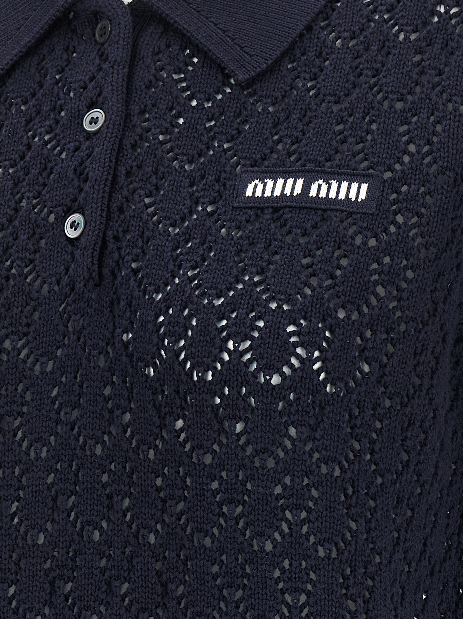 Crochet polo shirt MML06VSOOO191AF0008 (MIU MIU / ポロシャツ ) | MIU MIU (ミュウミュウ)(3)