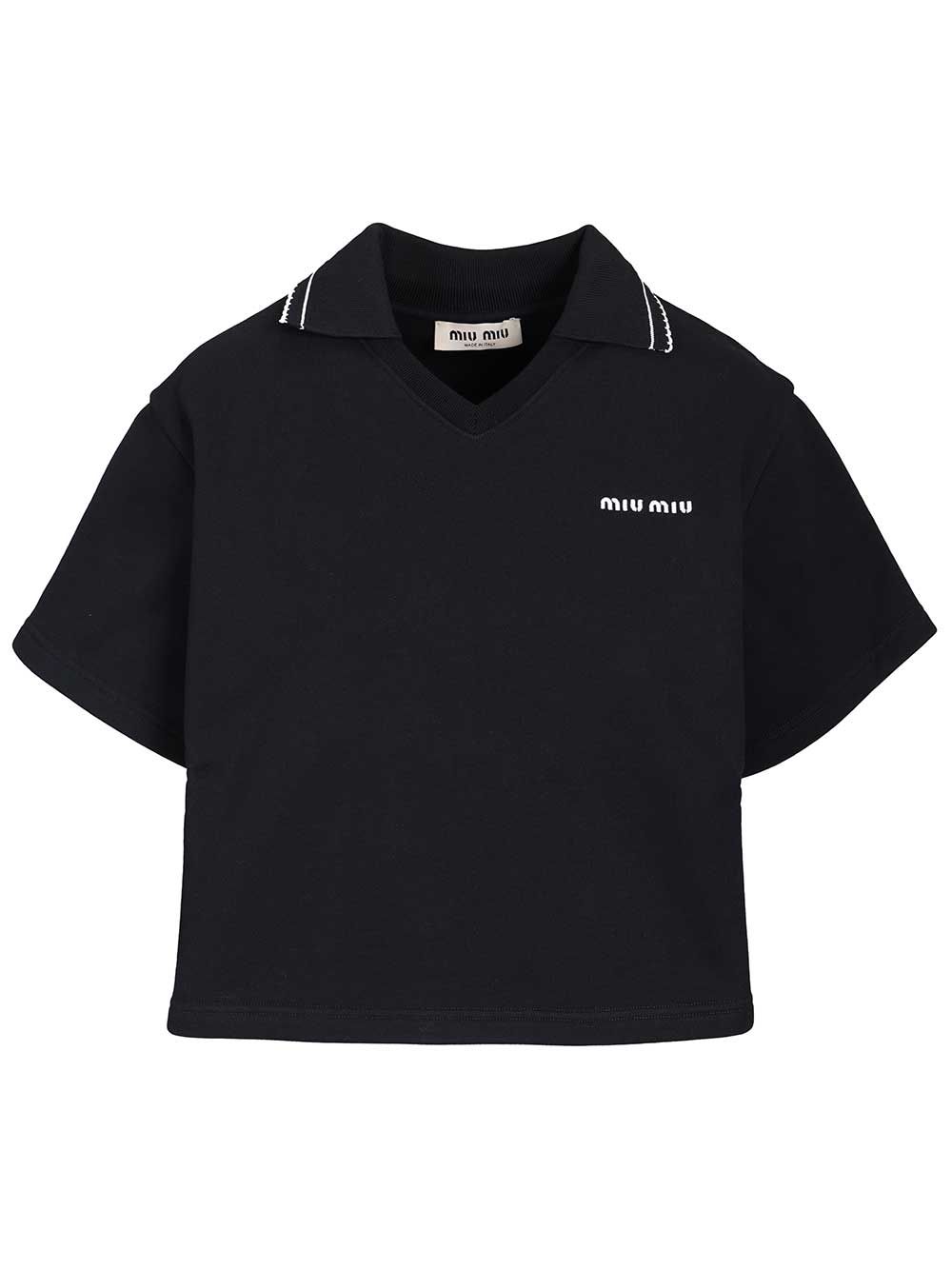 Crop polo shirt MJNA41 (MIU MIU / スウェット・フーディー ) | MIU MIU (ミュウミュウ)