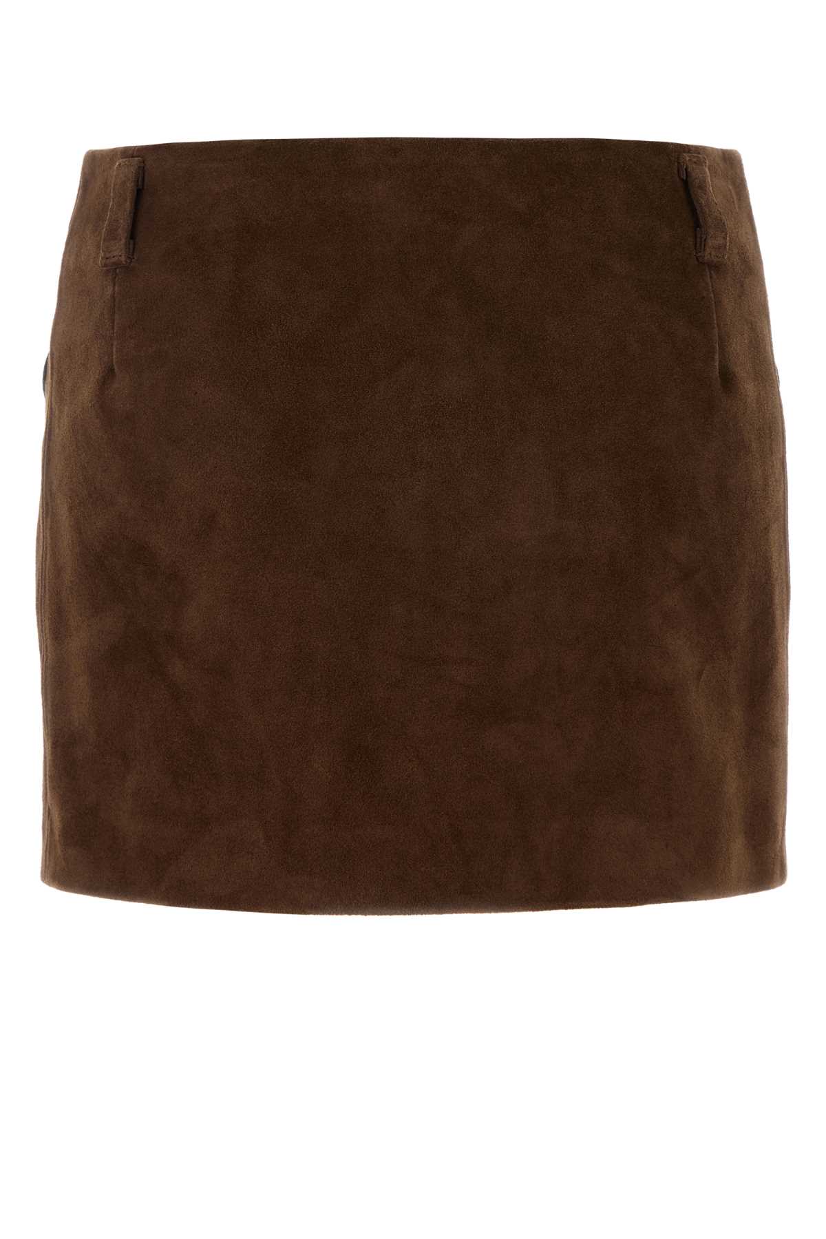 Brown suede mini skirt GOMX0848QUULV89400M72 (Marni / スカート ) | Marni (マルニ)(1)