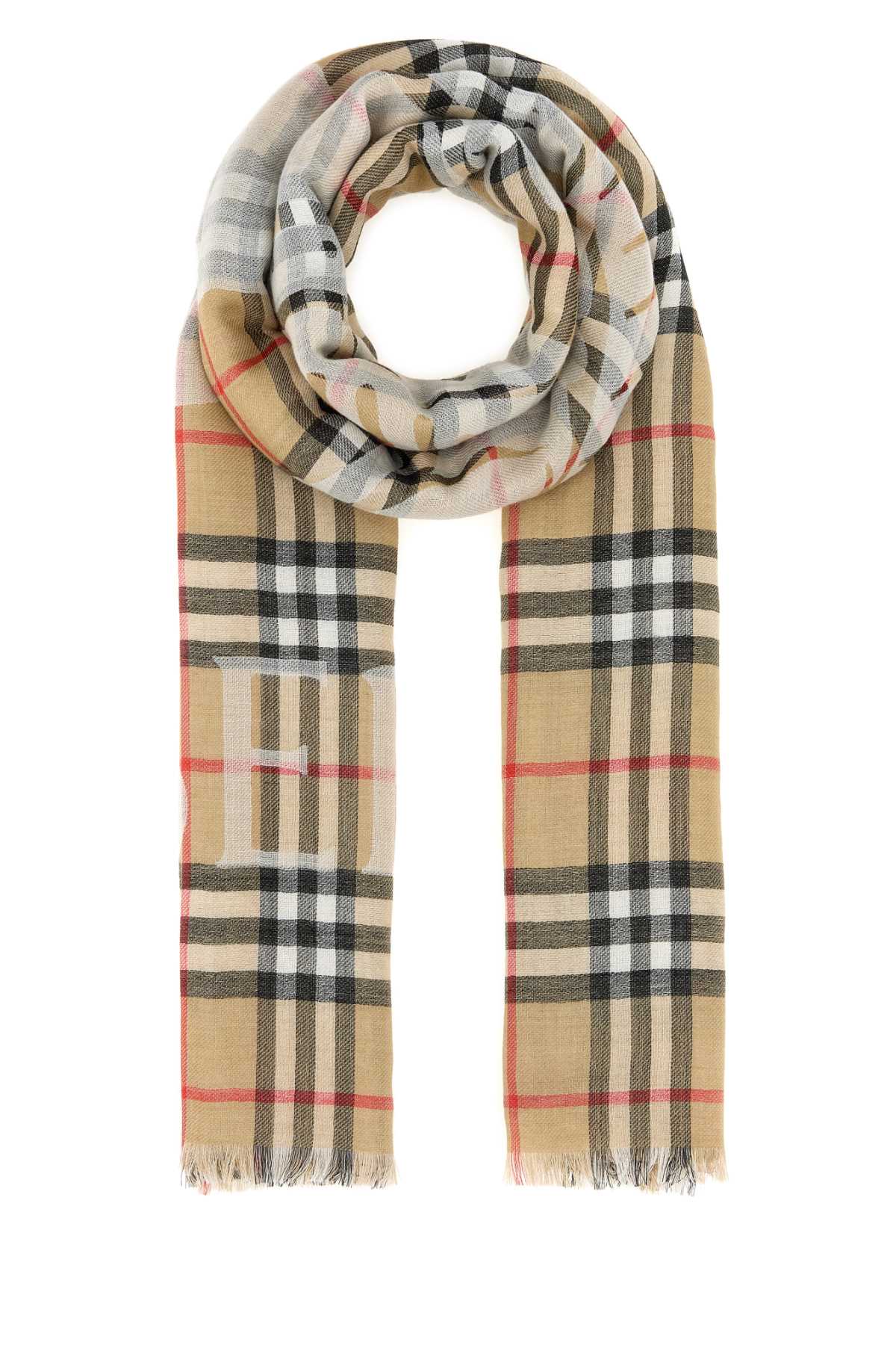 Embroidered wool blend scarf 8117905A2021 (Burberry / スカーフ・マフラー ) | Burberry (バーバリー)