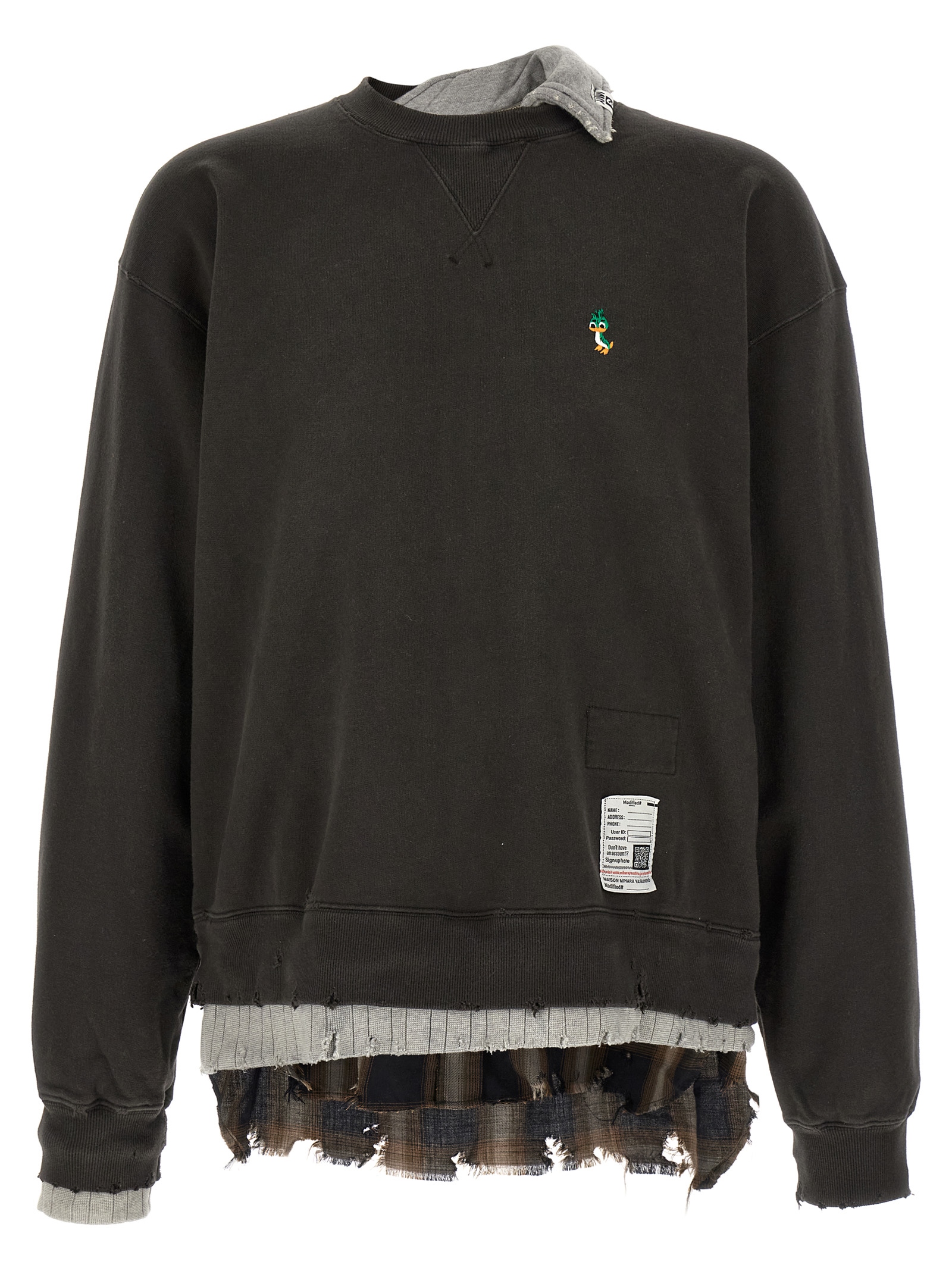 Three layer sweatshirt J16PO752BLACK (Maison Mihara Yasuhiro / スウェット・フーディー ) | Maison Mihara Yasuhiro (メゾン ミハラ ヤスヒロ)