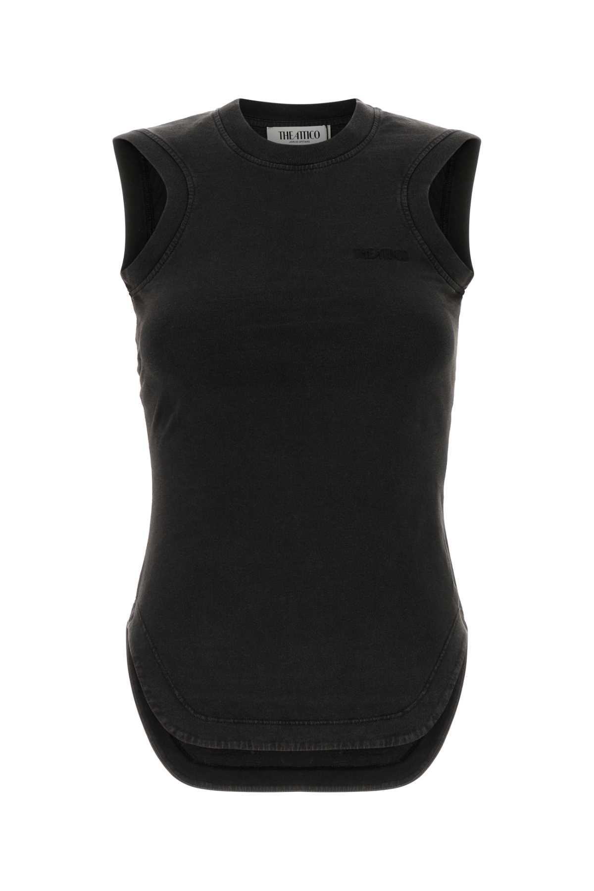 Dark brown cotton tank top 260WCN00003JJJ025AA615 (THE ATTICO / タンクトップ・キャミソール ) | THE ATTICO (ジ・アティコ)