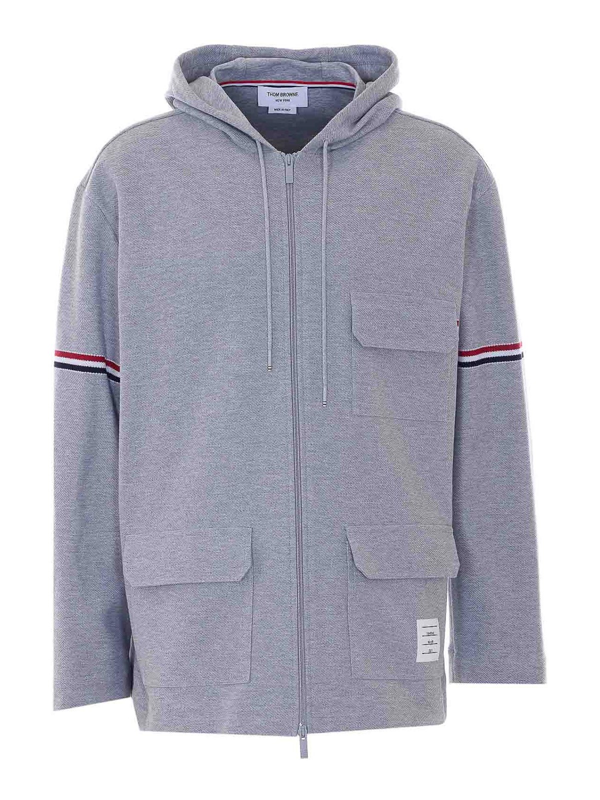 Grey Zip Up Hoodie MJT567AJ0250050 (Thom Browne / カジュアルジャケット ) | Thom Browne (トム・ブラウン)