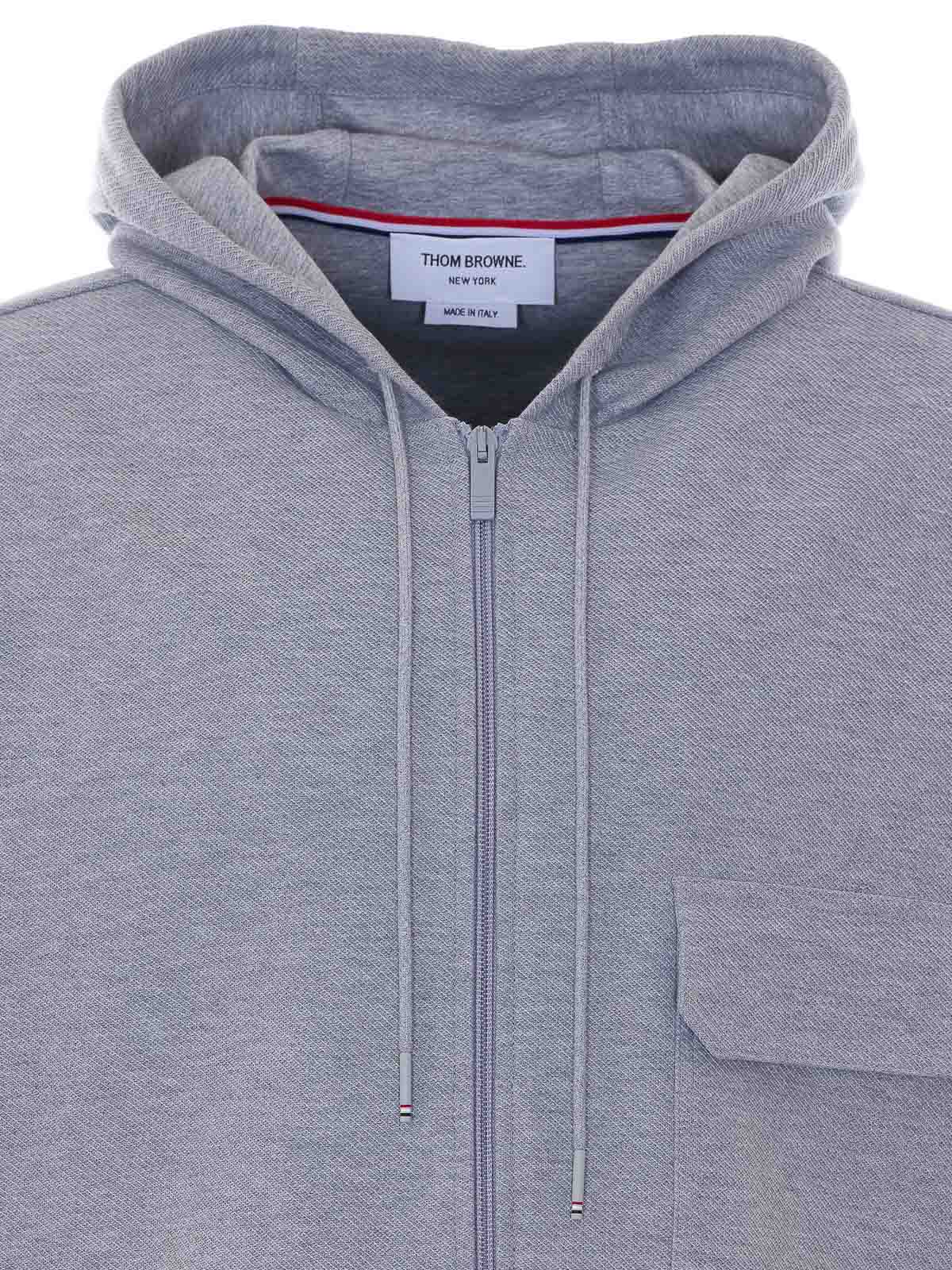 Grey Zip Up Hoodie MJT567AJ0250050 (Thom Browne / カジュアルジャケット ) | Thom Browne (トム・ブラウン)(3)