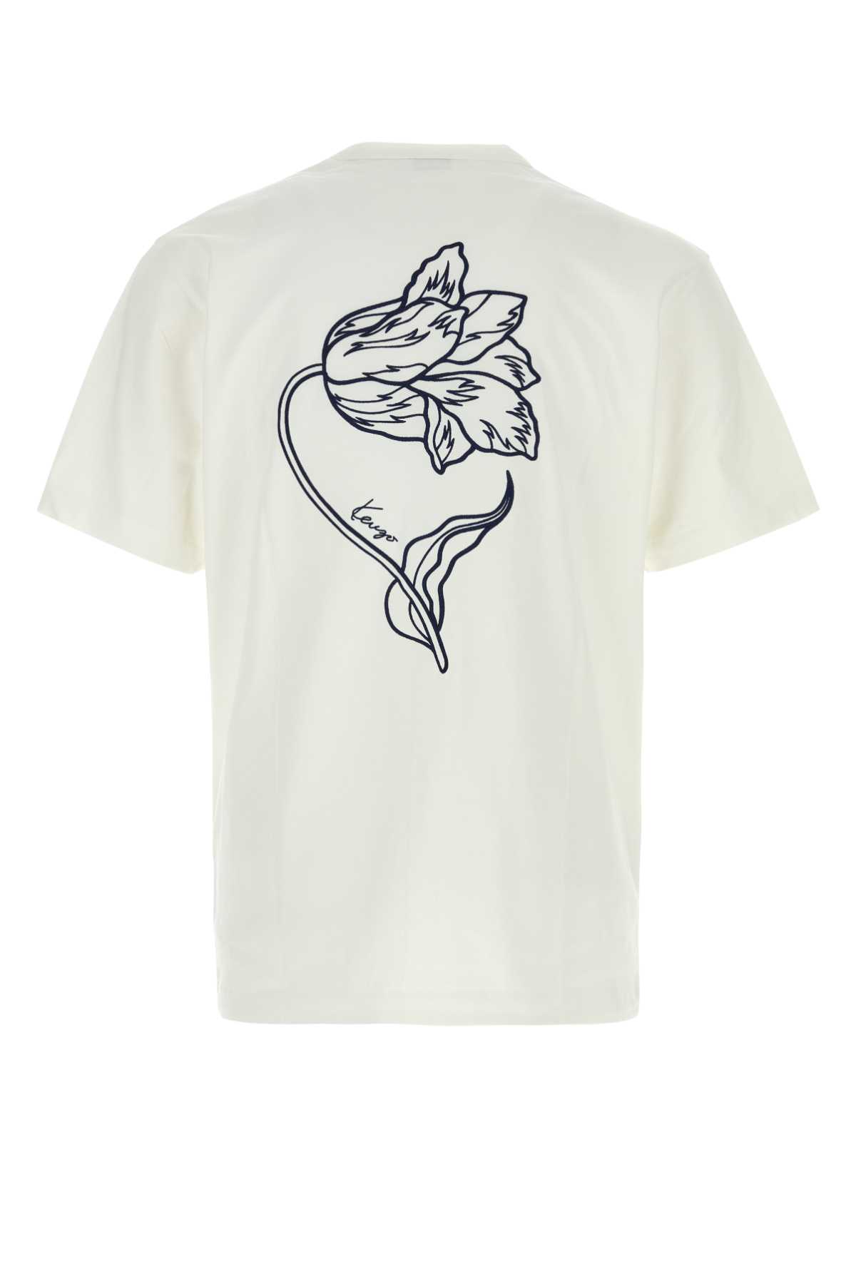 White cotton t-shirt FG65TS2924SG02 (KENZO / Tシャツ・カットソー ) | KENZO (ケンゾー)(1)