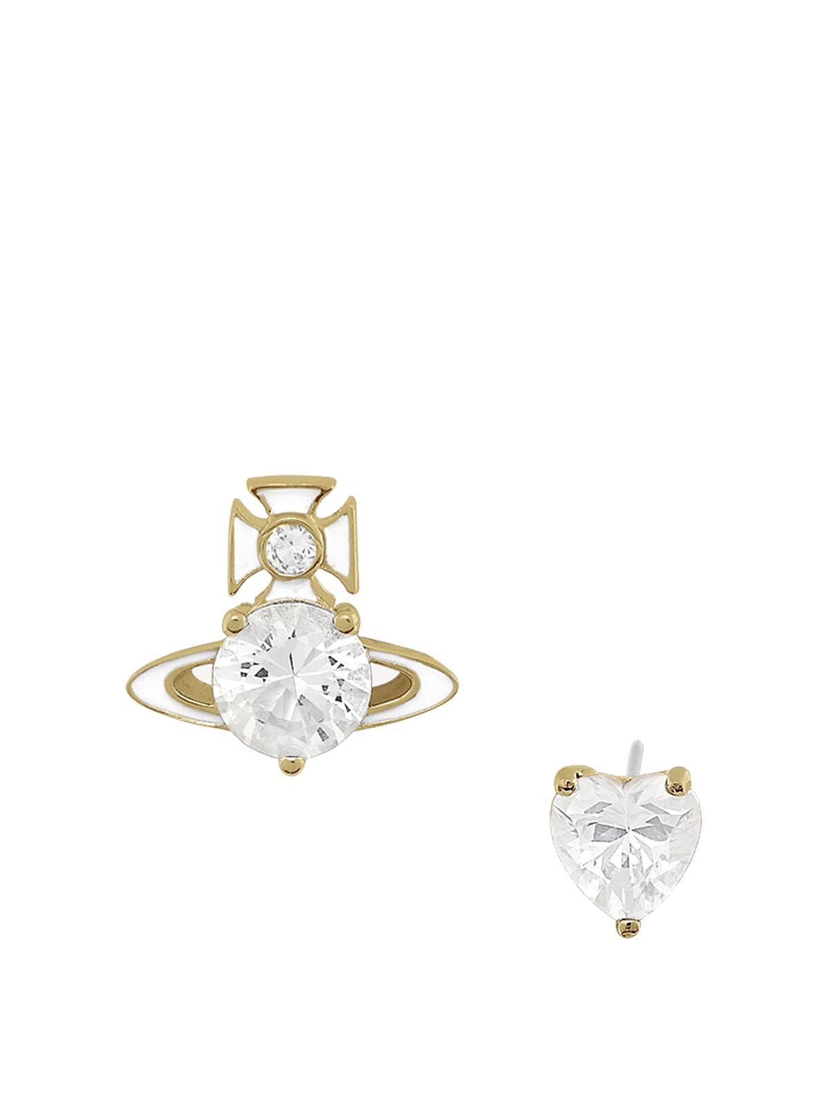 Gold And White Millie Earrings 6201038302R972 (Vivienne Westwood / ピアス・イヤリング ) | Vivienne Westwood (ヴィヴィアン・ウェストウッド)