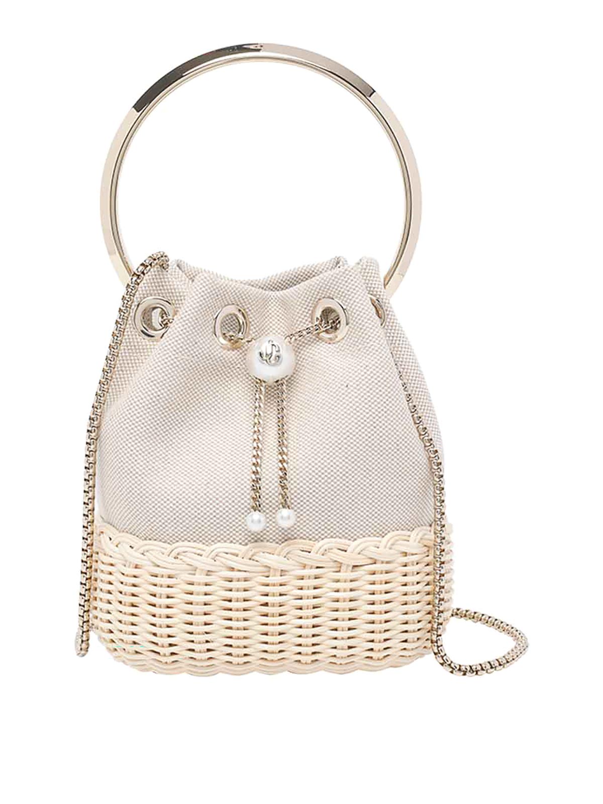 Bon Bon Buckle Bag BONBONBRTALMONDMIXNATURALLIGHTGO (JIMMY CHOO / ハンドバッグ・ショルダーバッグ ) | JIMMY CHOO (ジミー チュウ)