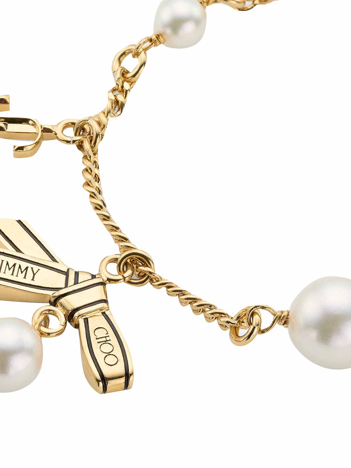 Gold Multi Charm Bracelet MULTICHRMRBNBRCLTJKIGOLDBLACKWHITE (JIMMY CHOO / ブレスレット ) | JIMMY CHOO (ジミー チュウ)(1)