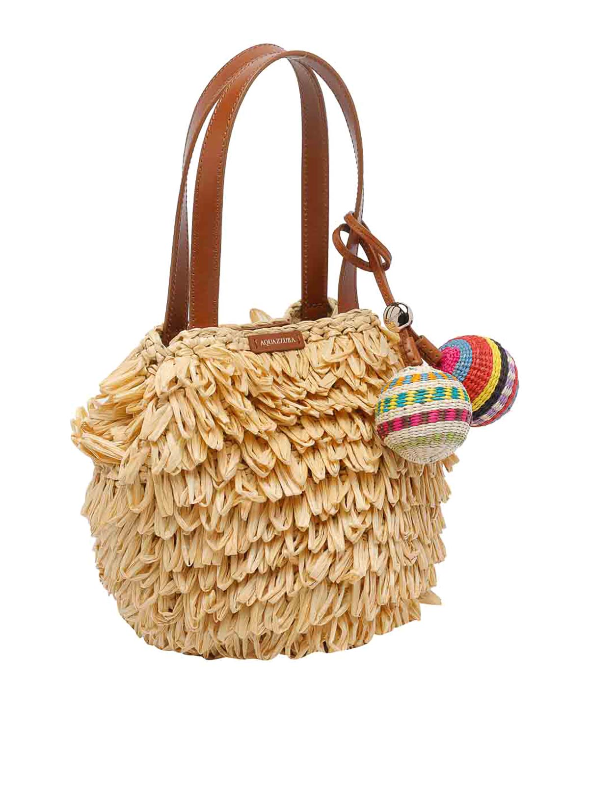 Beige Pom Pom Handbag PMBMBGB0RFVNCT (AQUAZZURA / ハンドバッグ・ショルダーバッグ ) | AQUAZZURA (アクアズーラ)(1)