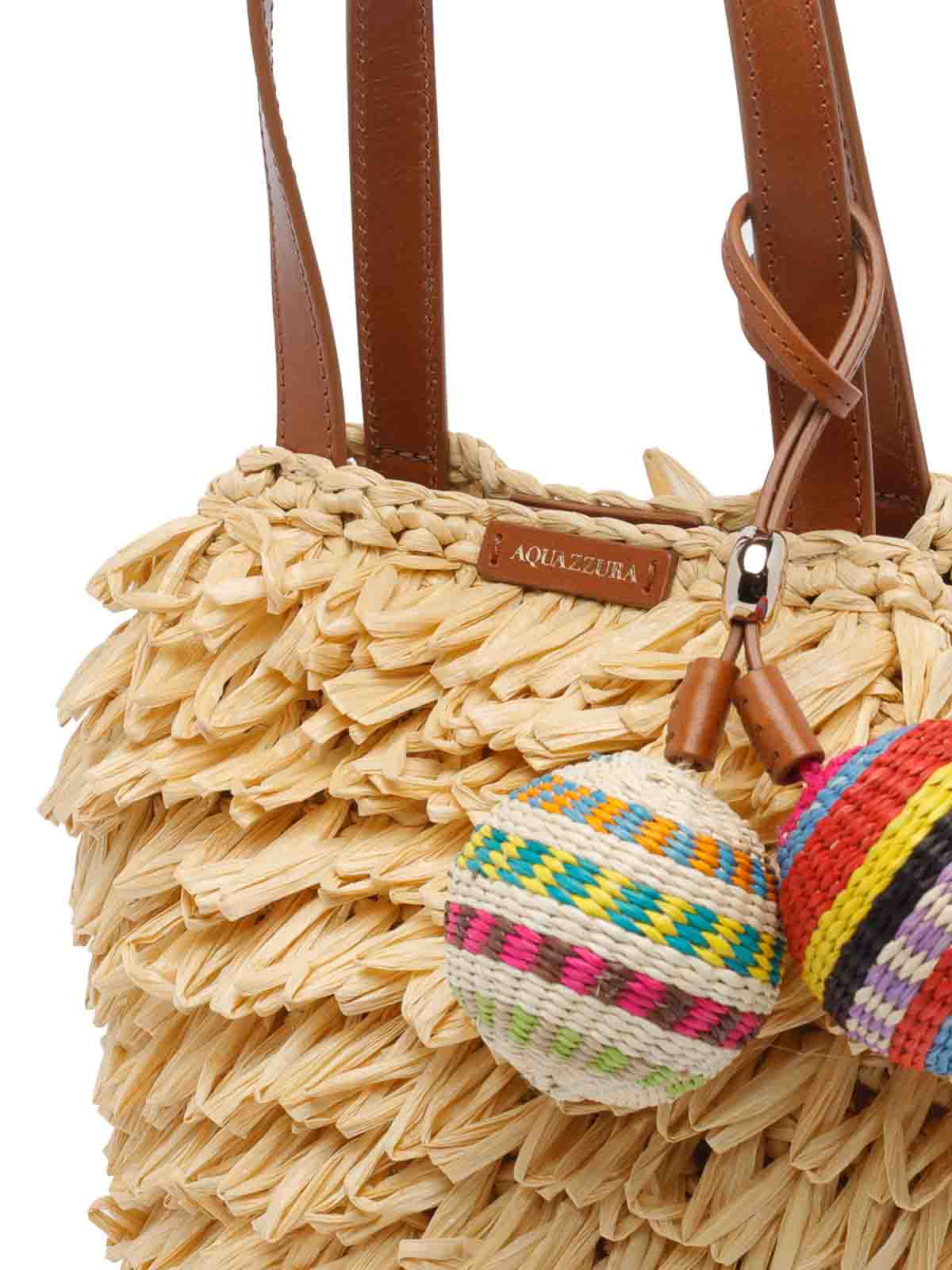 Beige Pom Pom Handbag PMBMBGB0RFVNCT (AQUAZZURA / ハンドバッグ・ショルダーバッグ ) | AQUAZZURA (アクアズーラ)(3)