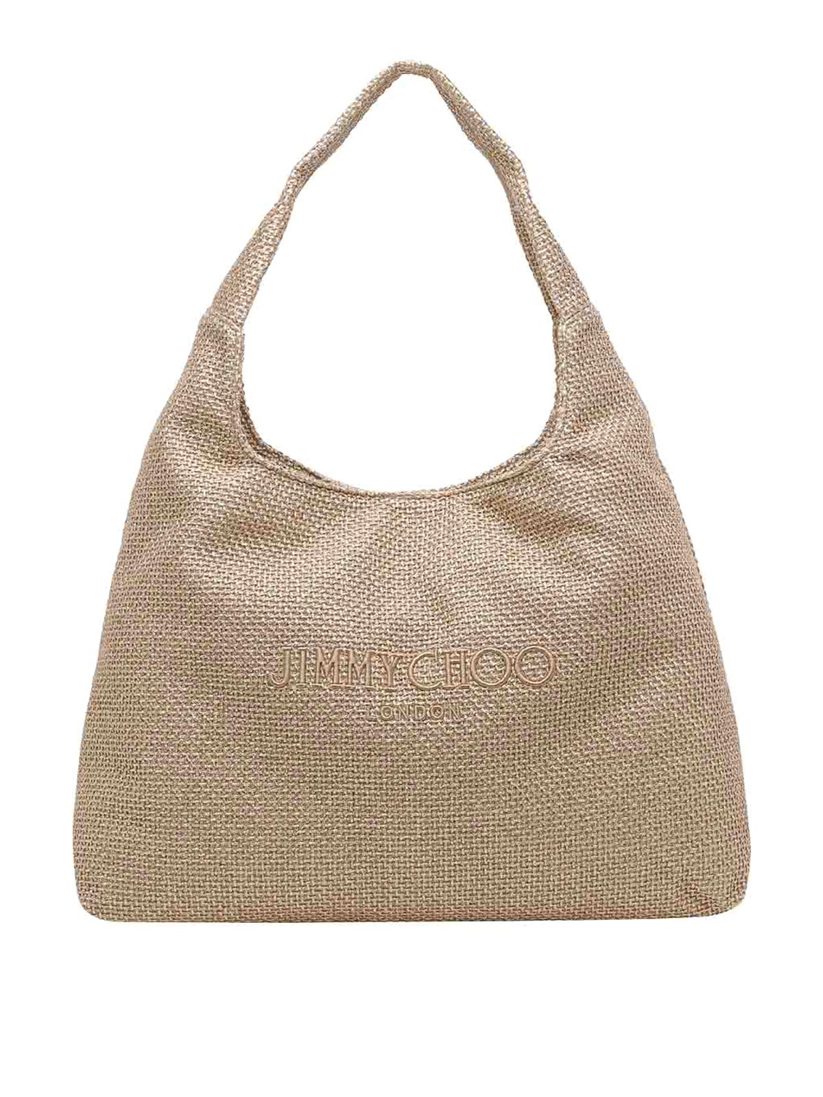 Beach Diamond Hobo Bag BEACHDMNDHOBOLTYJGOLDDARKCAPPUCCINO (JIMMY CHOO / ハンドバッグ・ショルダーバッグ ) | JIMMY CHOO (ジミー チュウ)