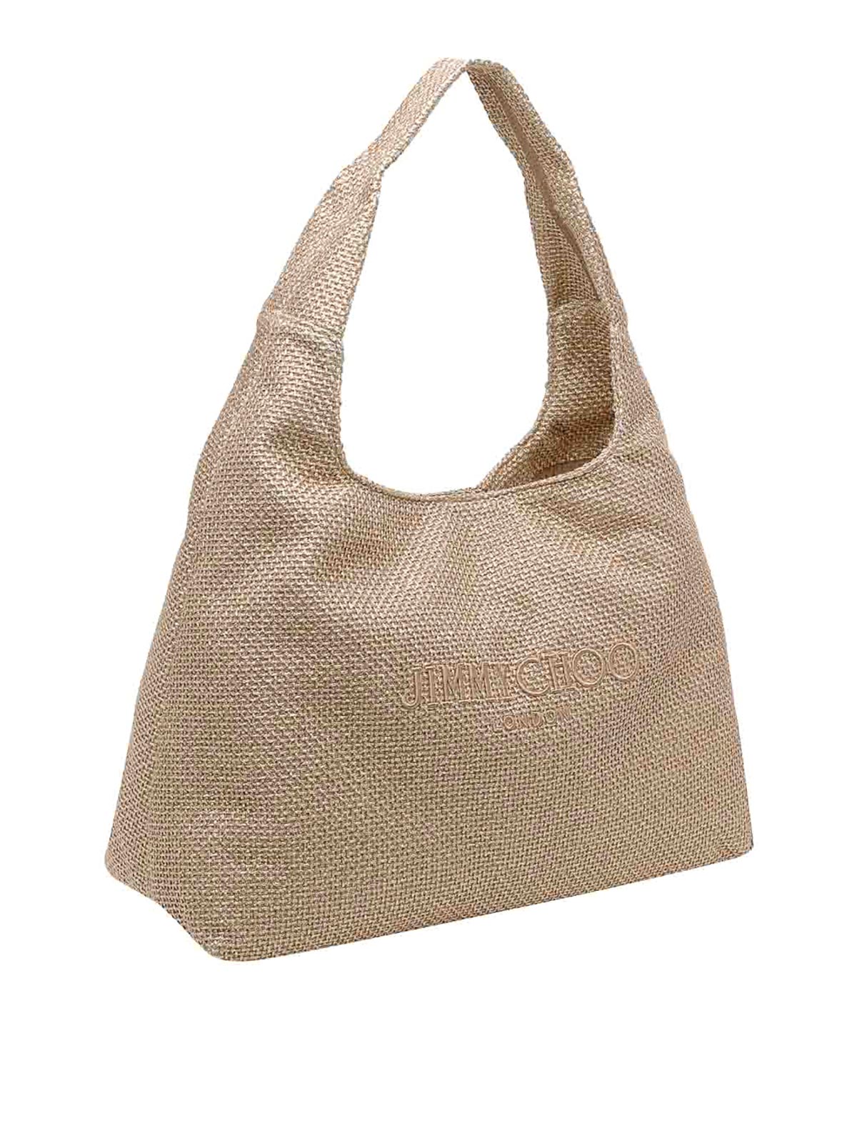 Beach Diamond Hobo Bag BEACHDMNDHOBOLTYJGOLDDARKCAPPUCCINO (JIMMY CHOO / ハンドバッグ・ショルダーバッグ ) | JIMMY CHOO (ジミー チュウ)(1)