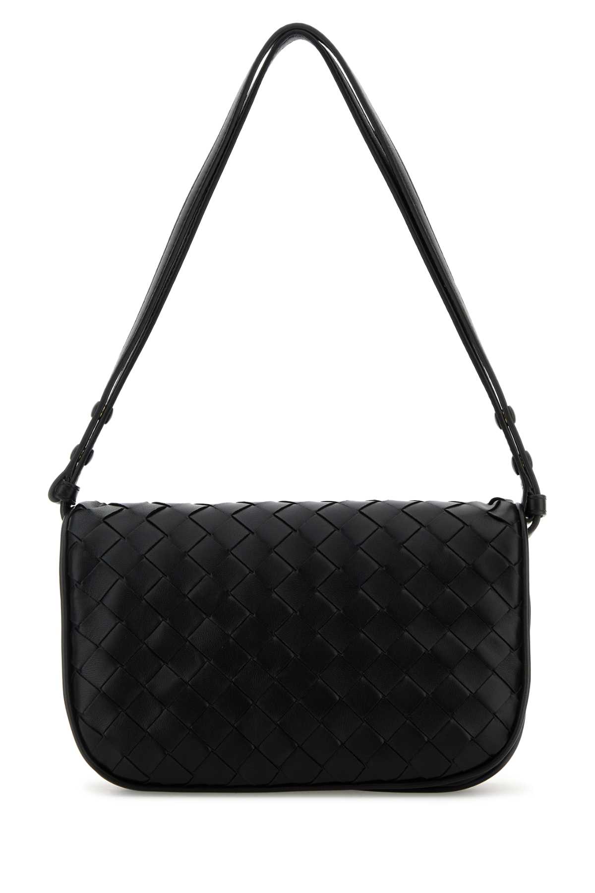 Black leather Intrecciato Puff shoulder bag 806998V4W321119 (Bottega Veneta / ハンドバッグ・ショルダーバッグ ) | Bottega Veneta (ボッテガ・ヴェネタ)