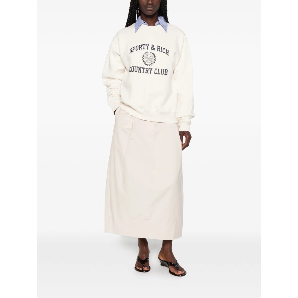 Sweater Sporty & Rich ST09876218WHECRU (Sporty & Rich / スウェット・フーディー ) | Sporty & Rich (スポーティアンドリッチ)(4)
