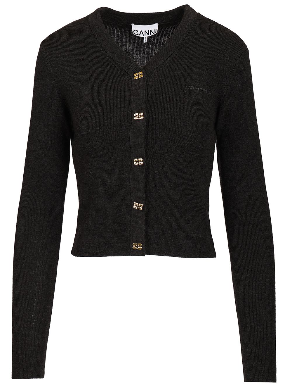 Mini Ribbed Merino Cardigan K2474252 (GANNI / ニット・セーター・カーディガン ) | GANNI (ガニー)