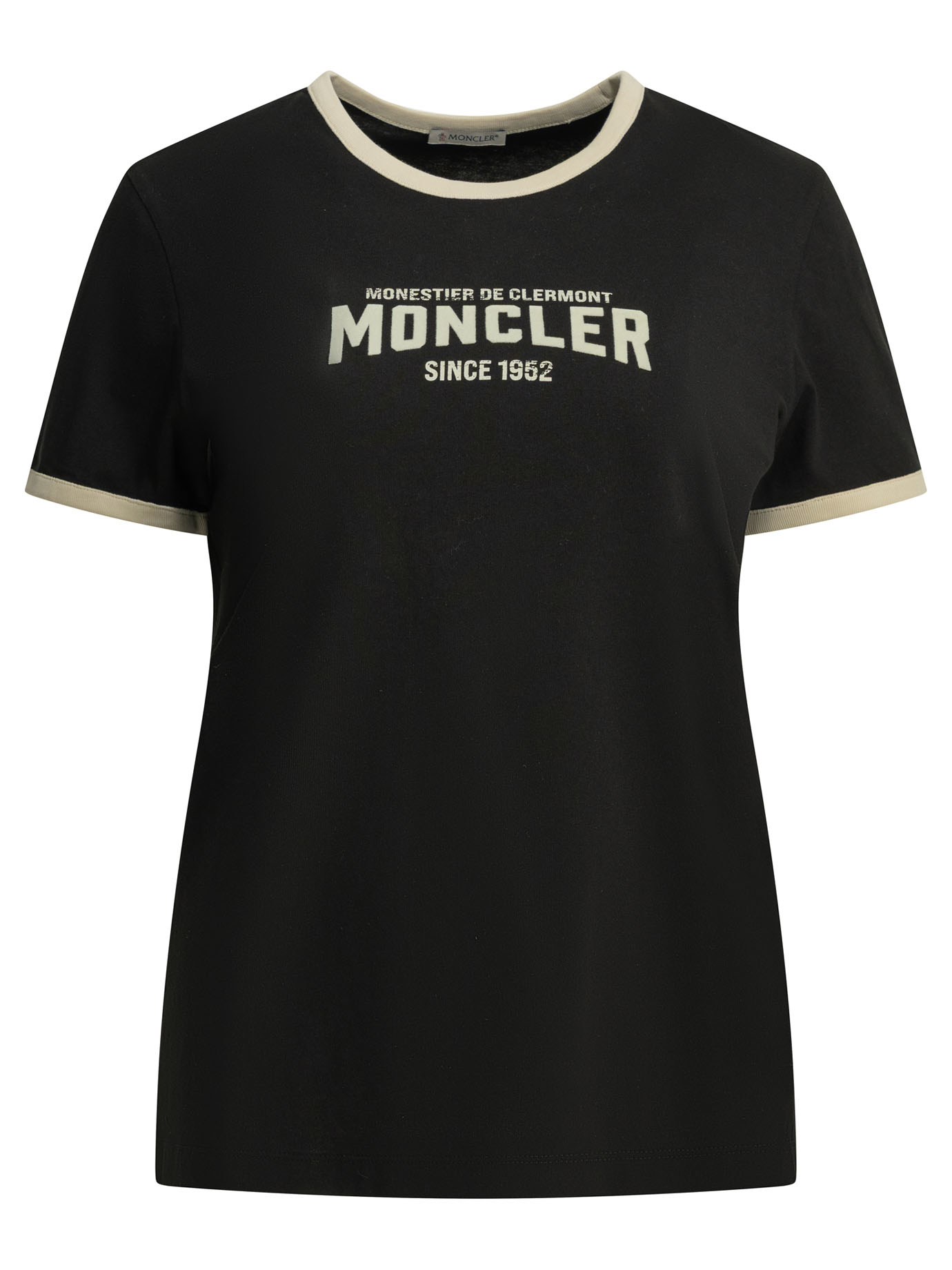 "Flock Logo" Crew-neck T-shirt 8C0003189AUOP90 (Moncler / Tシャツ・カットソー ) | Moncler (モンクレール)