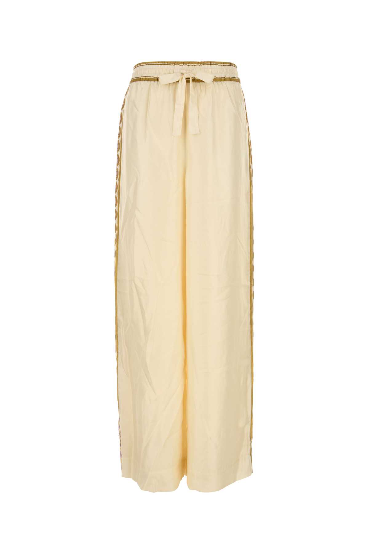 Cream twill Luna wide-leg pant 8206PS261RTGE (ZIMMERMANN / パンツ ) | ZIMMERMANN (ジマーマン)
