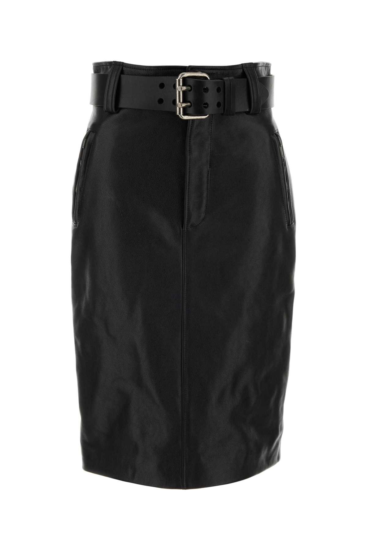 Black leather skirt 865021YCVE21023 (Saint Laurent / スカート ) | Saint Laurent (サンローラン)
