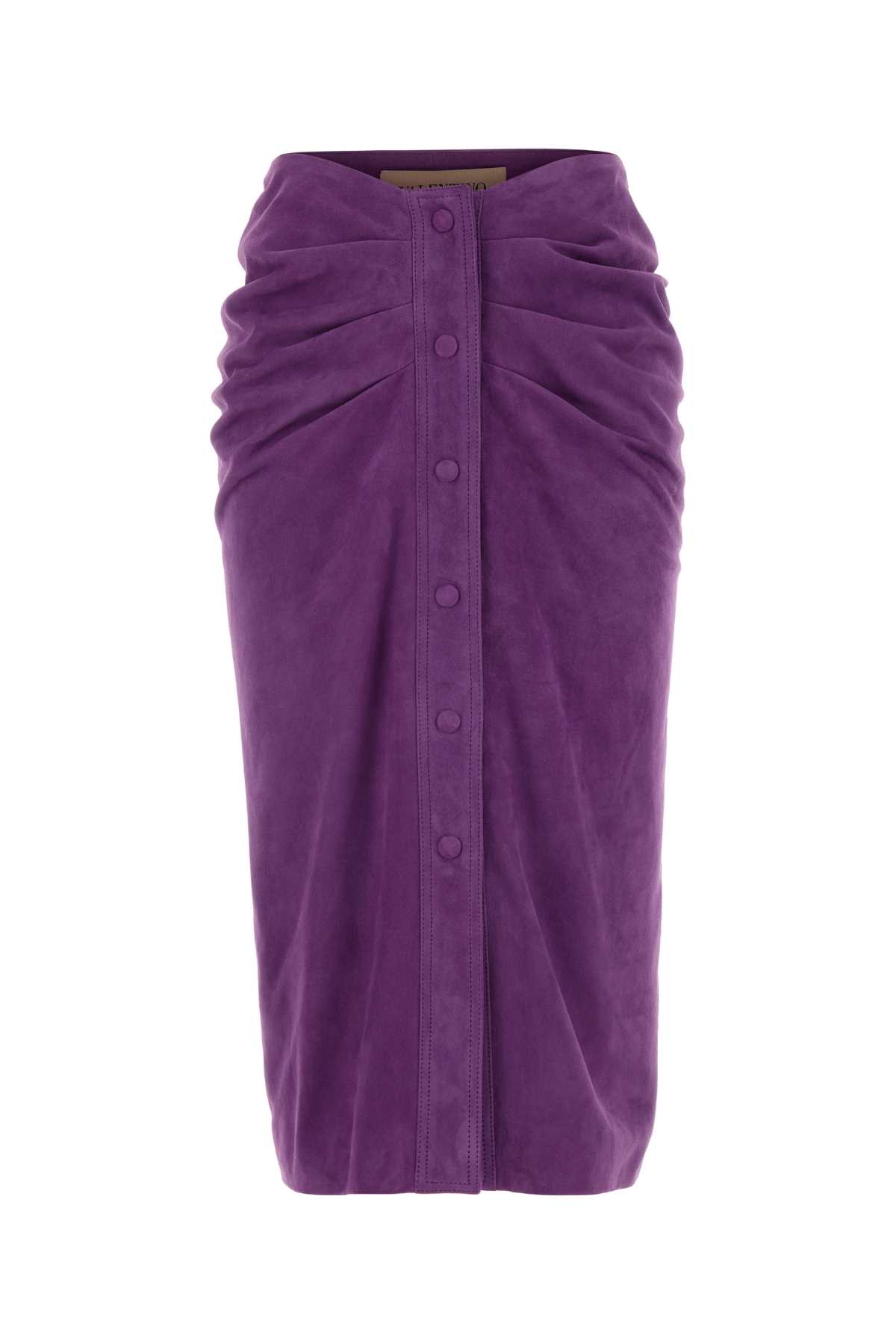 Purple suede skirt 8B0NI08AA6Q05K (Valentino Garavani / スカート ) | Valentino Garavani (ヴァレンティノ)
