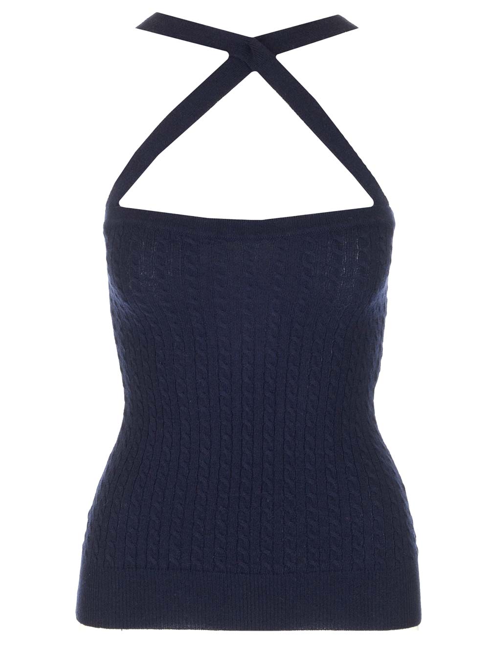 Blue wool top KN1258041697E (Patou / タンクトップ・キャミソール ) | Patou (パトゥ)