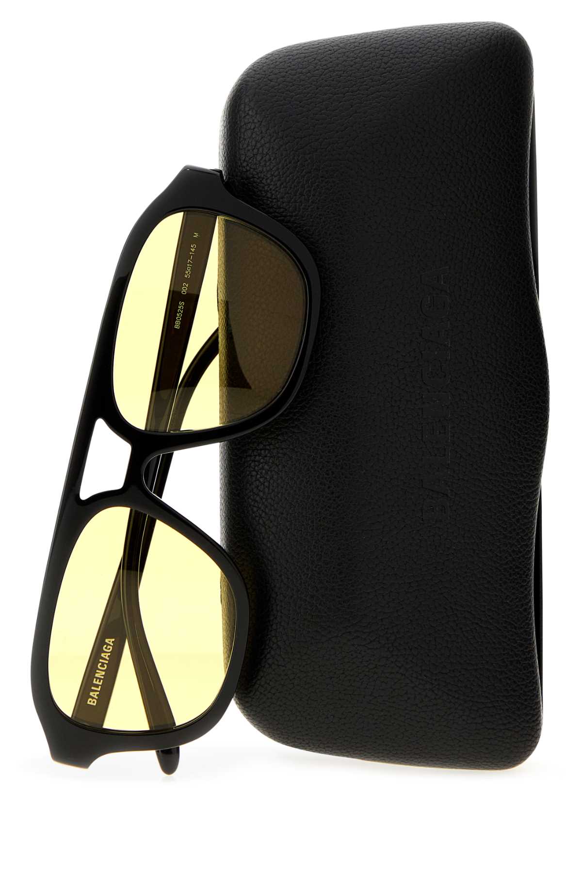 Black acetate Pilot Daily sunglasses 870674T00391947 (Balenciaga / サングラス・アイウェア ) | Balenciaga (バレンシアガ)(2)