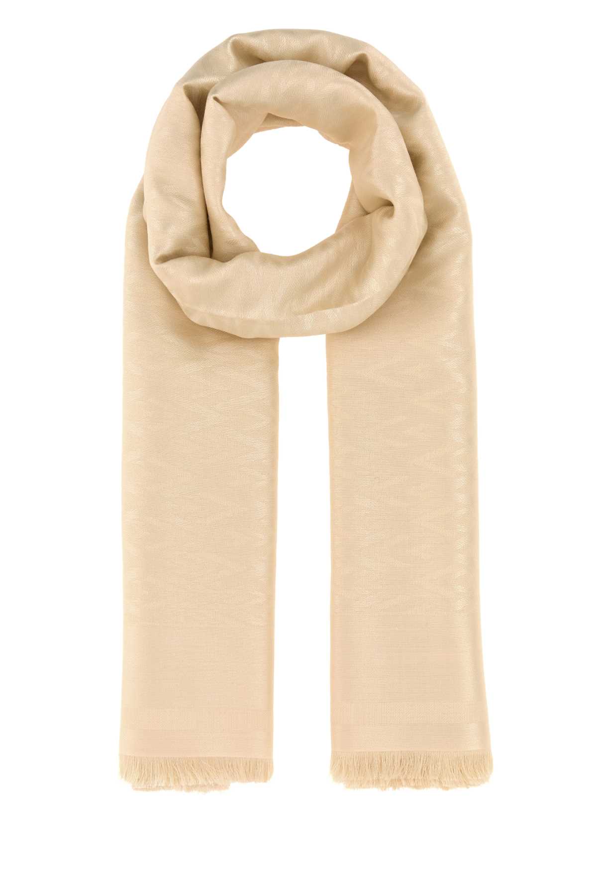 Cream silk blend scarf 9W2EB104HKS581 (Valentino Garavani / スカーフ・マフラー ) | Valentino Garavani (ヴァレンティノ)