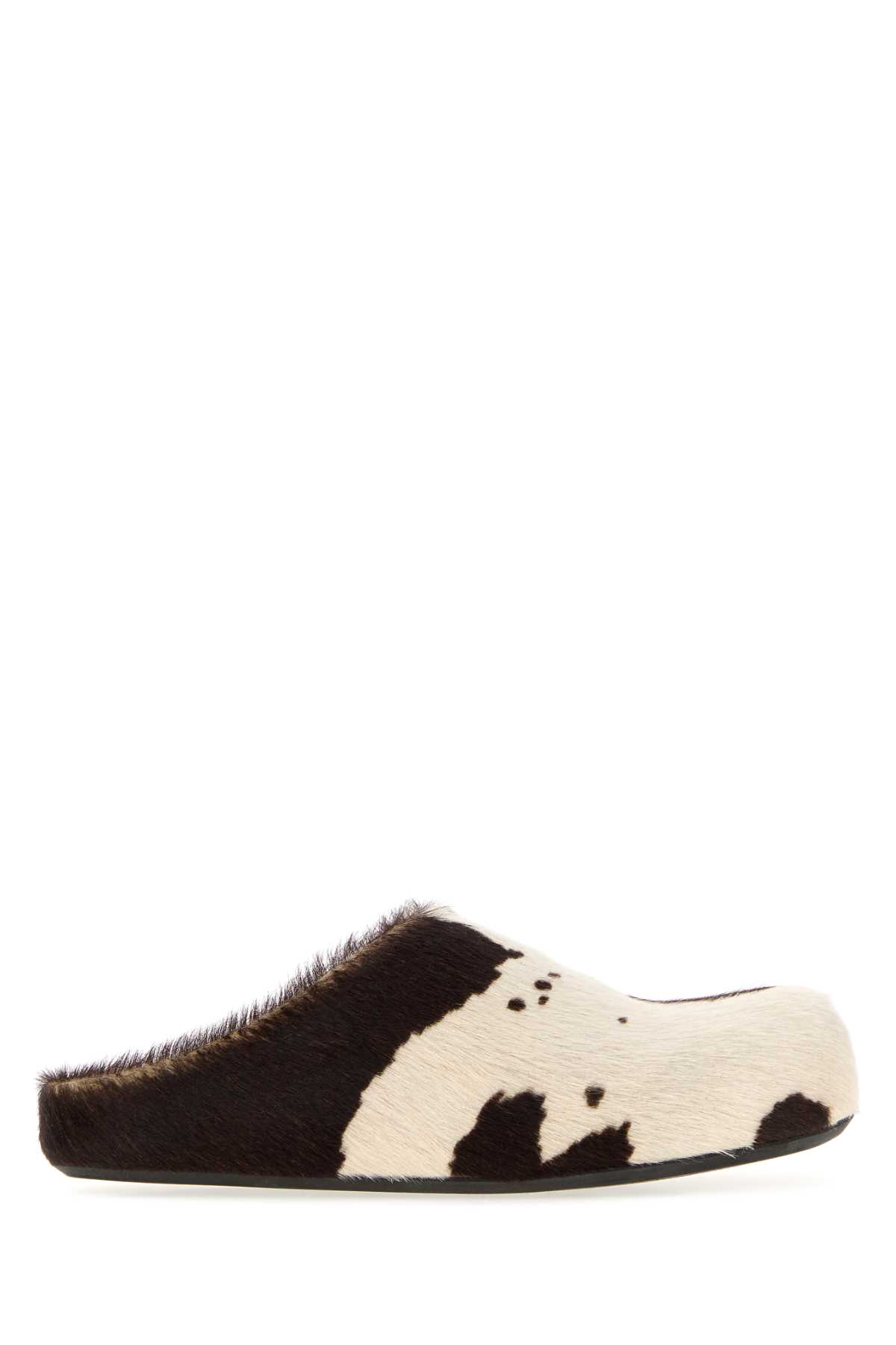 Printed calf hair Fussbett slippers SBMS004601P9283ZP216 (Marni / サンダル ) | Marni (マルニ)