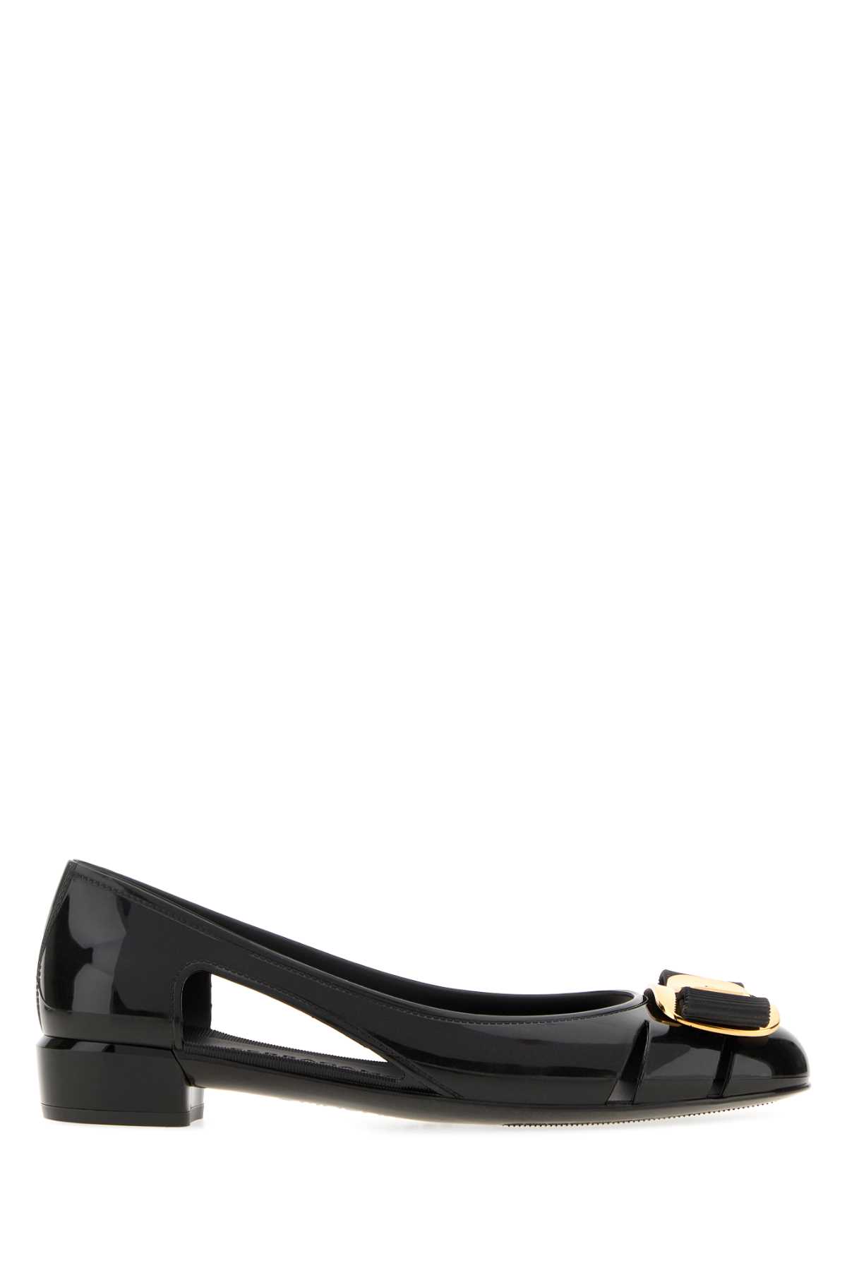 Black rubber Nara ballerinas 01K5577854411CNERONEROGIOVE (FERRAGAMO / パンプス・ハイヒール ) | FERRAGAMO (フェラガモ)