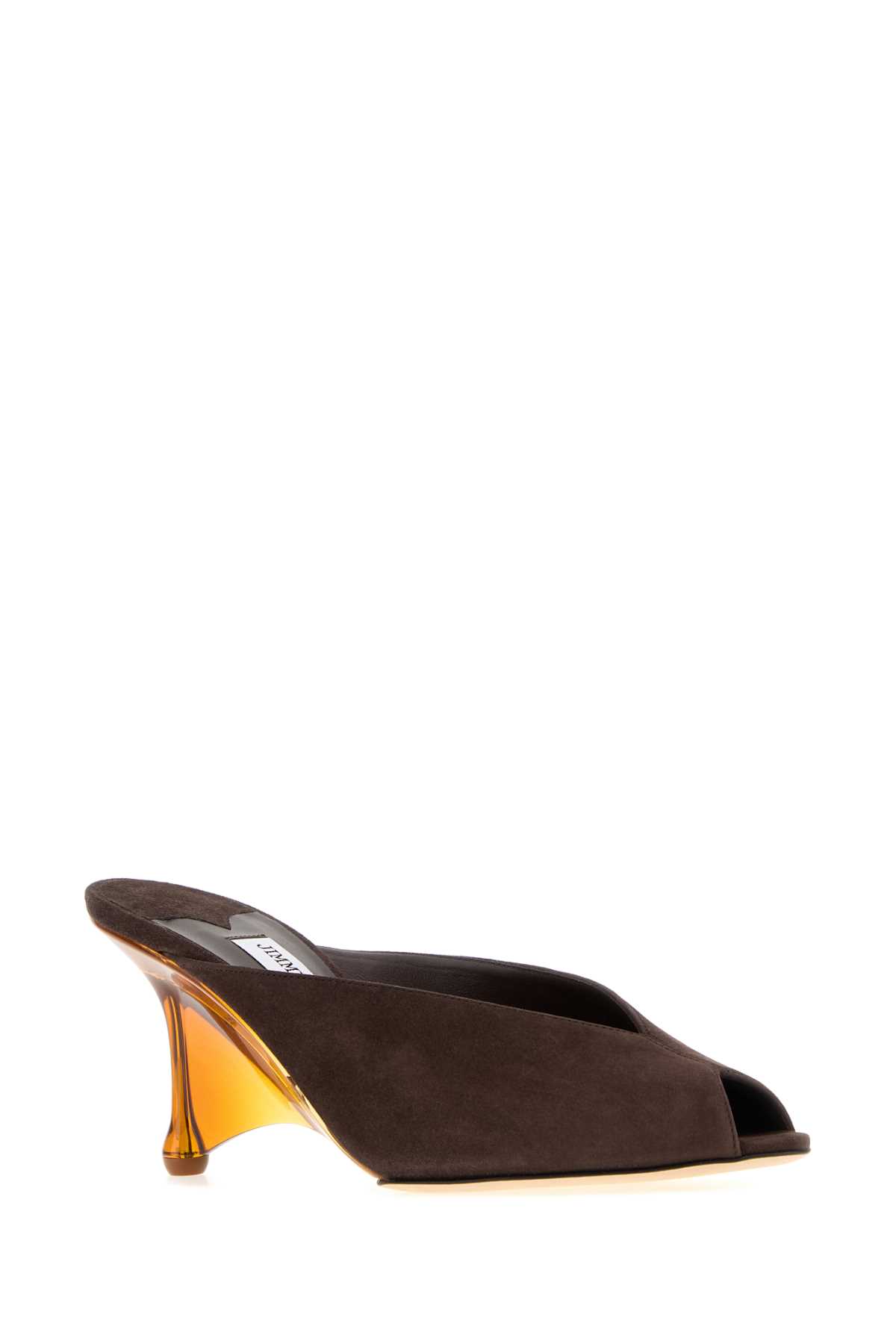 Dark brown suede Glace mules GLACEMULE80DTLCHOAMBMIX (JIMMY CHOO / サンダル ) | JIMMY CHOO (ジミー チュウ)(1)