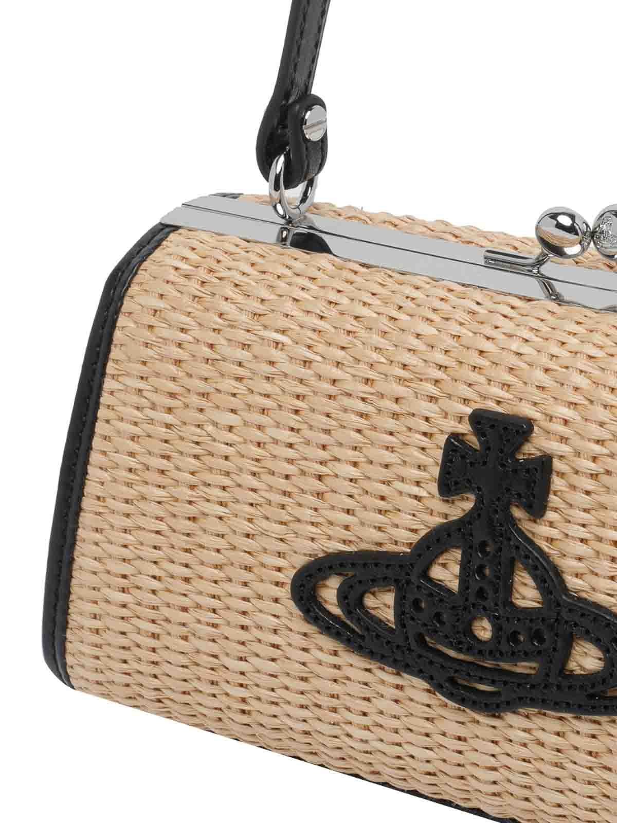 Beige Vivienne Xl Doll Frame Purse 4B01001FWW01D0B402 (Vivienne Westwood / トートバッグ ) | Vivienne Westwood (ヴィヴィアン・ウェストウッド)(3)