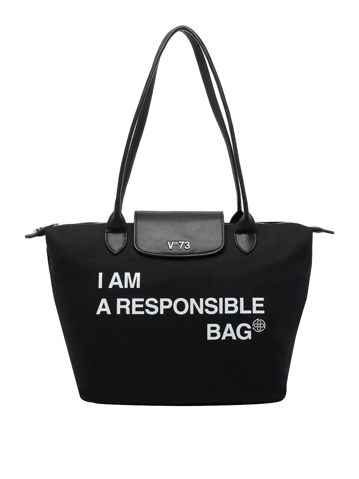 Black Responsible Tote Bag 73BS9N001NERO (V°73 / トートバッグ ) | V°73 (ヴィ セッタンタトレ)