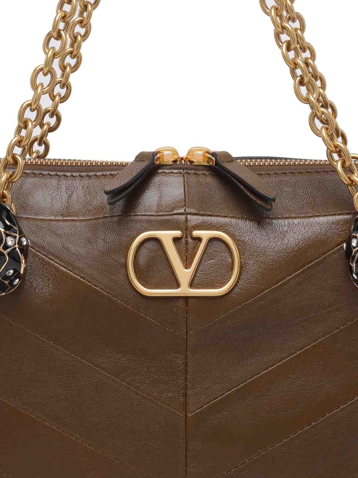 Medium Panthea Chevron Motif Shoulder Bag B0S70UYFBGQ (Valentino Garavani / ハンドバッグ・ショルダーバッグ ) | Valentino Garavani (ヴァレンティノ)(3)