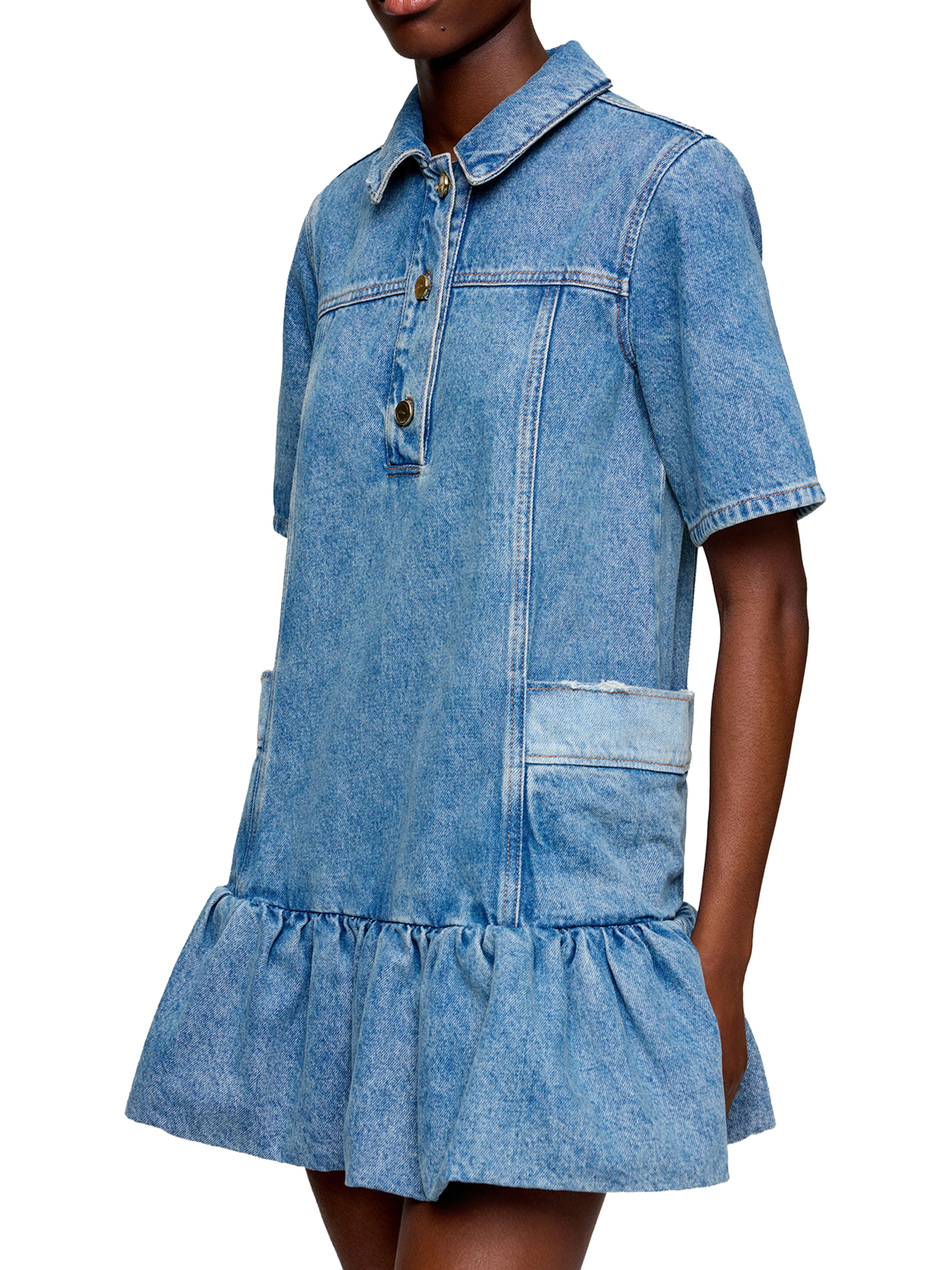 PATCHWORK DENIM DRESS A1030482567 (GANNI / ワンピース・ドレス・オールインワン ) | GANNI (ガニー)(2)