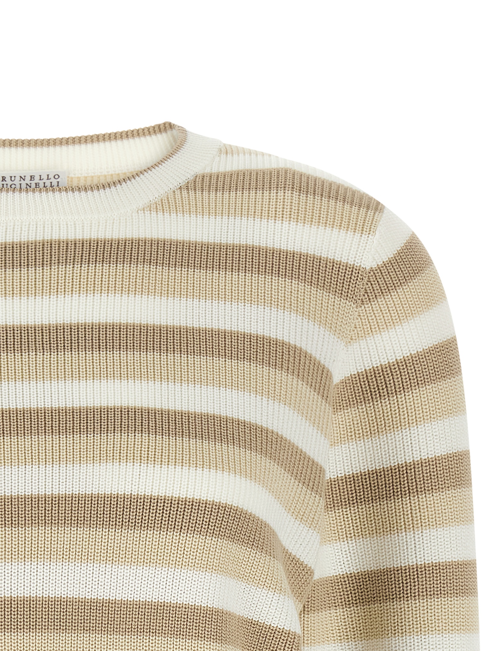 Striped cotton sweater M19271030CEI62 (Brunello Cucinelli / ニット・セーター・カーディガン ) | Brunello Cucinelli (ブルネロ・クチネリ)(2)