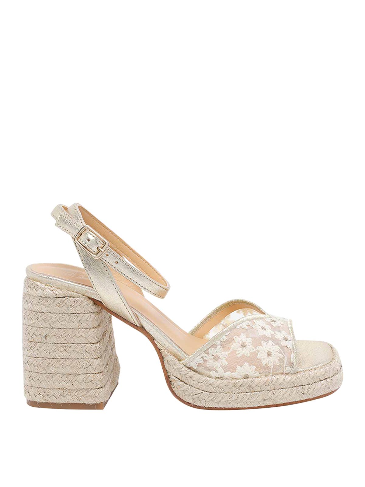 White And Gold Vals Pump Sandals 261684078 (Castañer / サンダル ) | Castañer (カスタニエール)