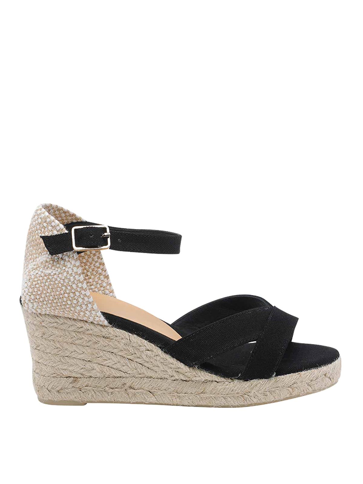 Black Bruna Wedges 25533100 (Castañer / サンダル ) | Castañer (カスタニエール)