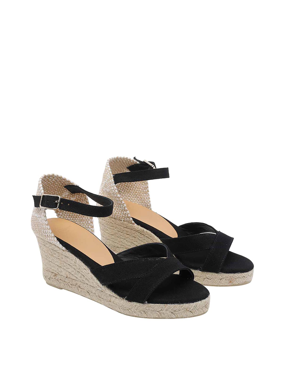 Black Bruna Wedges 25533100 (Castañer / サンダル ) | Castañer (カスタニエール)(1)