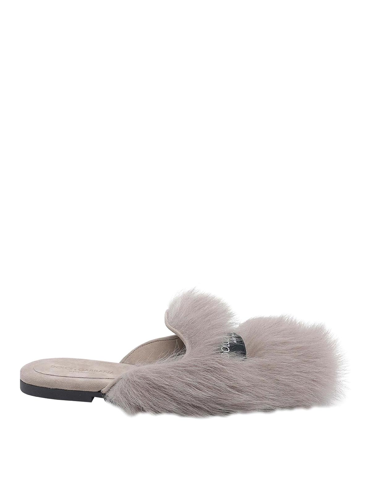 Shearling And Suede Slippers CI0224A9Y938H710 (Dolce & Gabbana / サンダル ) | Dolce & Gabbana (ドルチェガッバーナ)