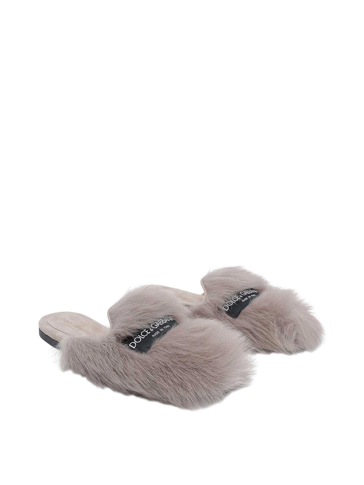 Shearling And Suede Slippers CI0224A9Y938H710 (Dolce & Gabbana / サンダル ) | Dolce & Gabbana (ドルチェガッバーナ)(1)