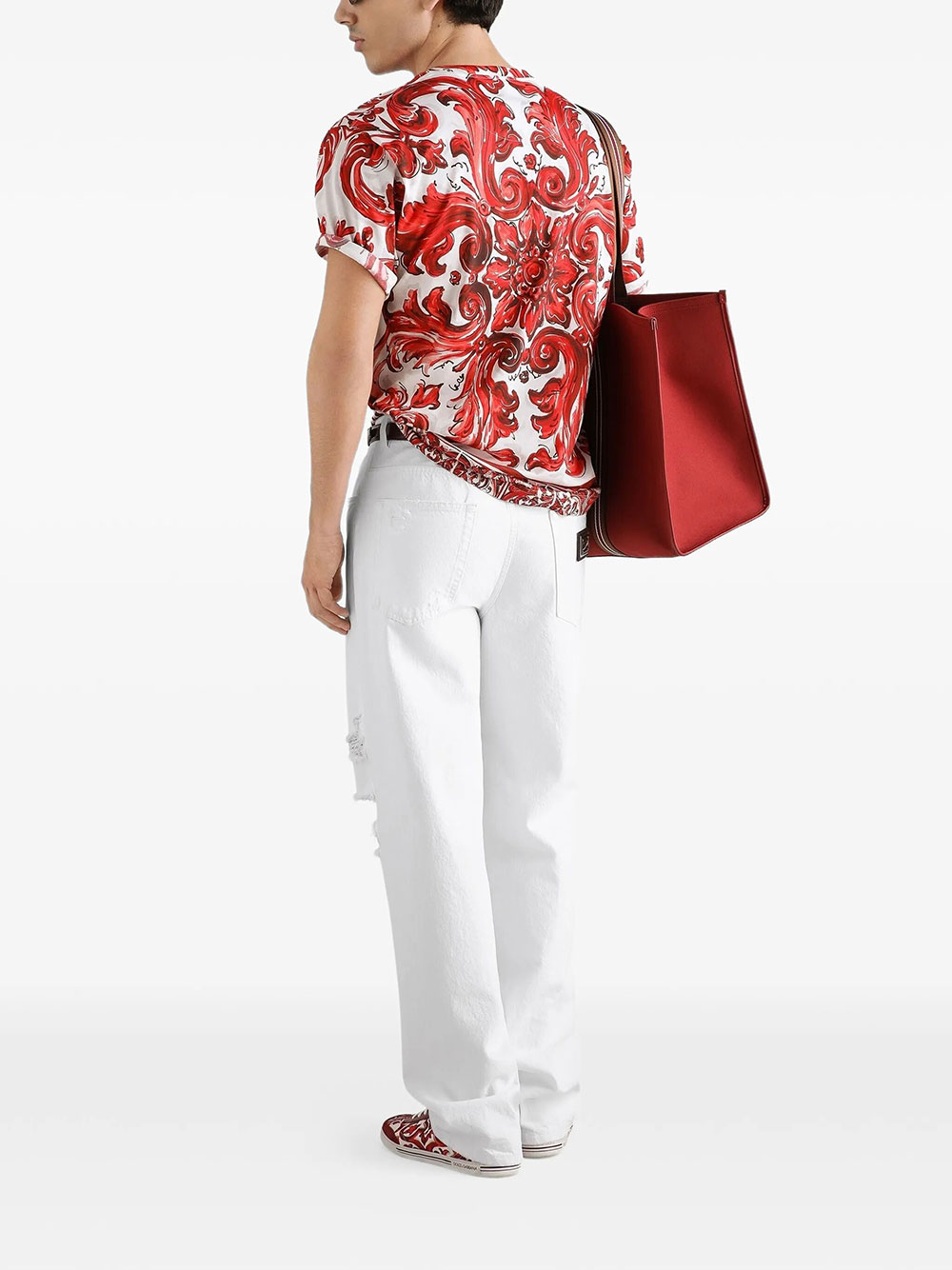MAJOLICA-PRINT COTTON T-SHIRT G8PN9TII7KOID5DQ (Dolce & Gabbana / Tシャツ・カットソー ) | Dolce & Gabbana (ドルチェガッバーナ)(2)