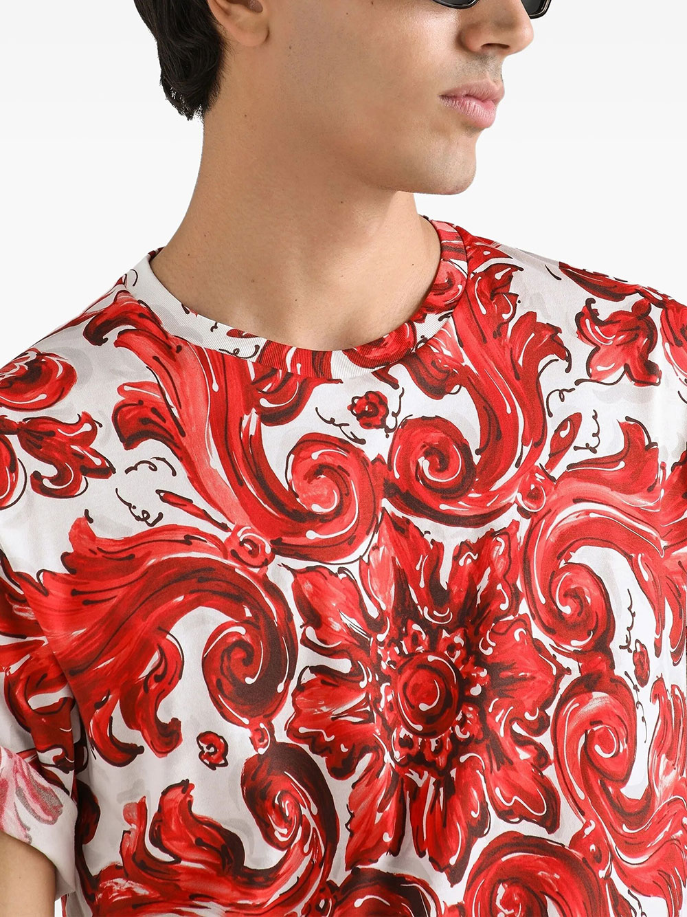 MAJOLICA-PRINT COTTON T-SHIRT G8PN9TII7KOID5DQ (Dolce & Gabbana / Tシャツ・カットソー ) | Dolce & Gabbana (ドルチェガッバーナ)(3)