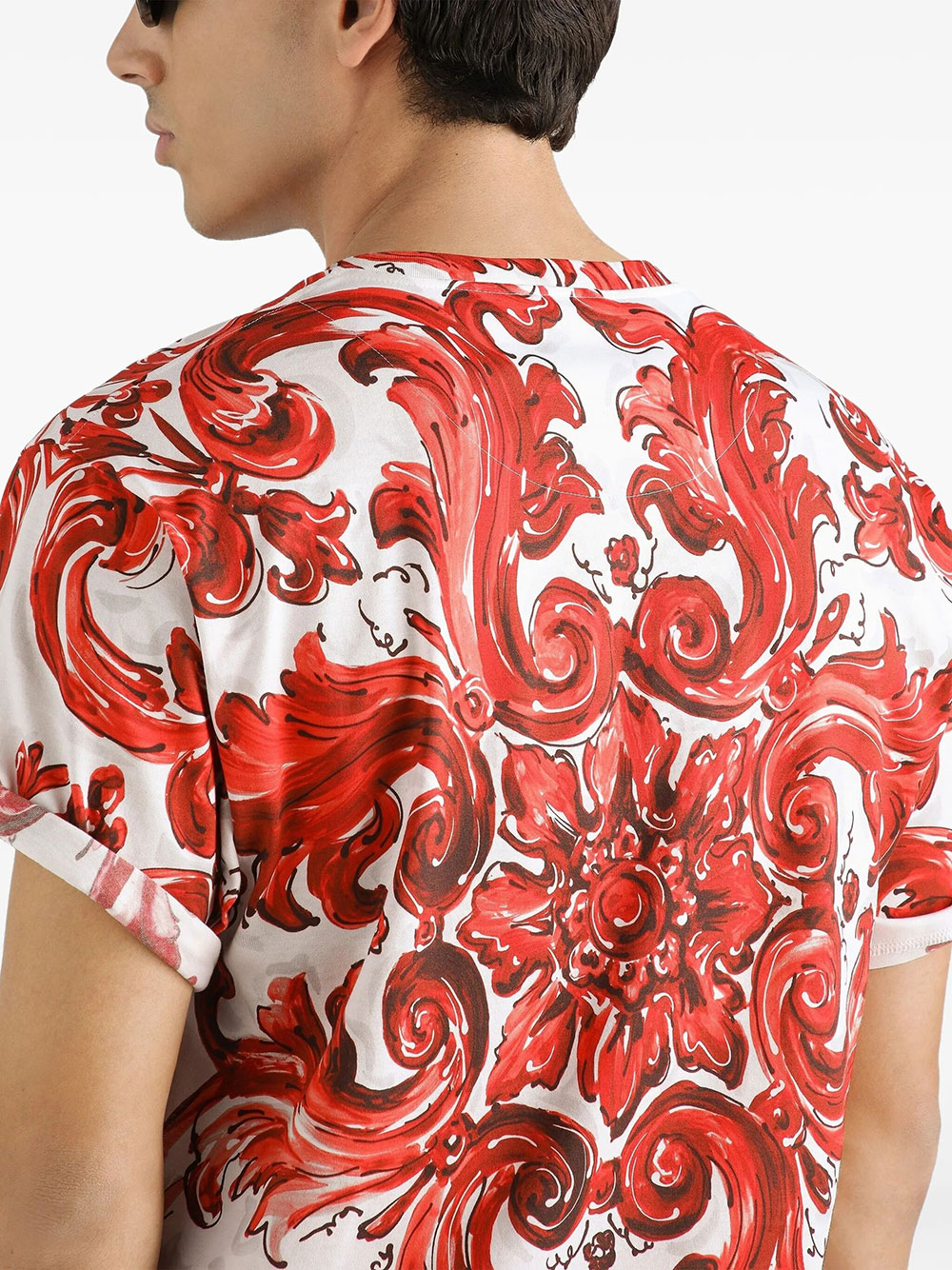 MAJOLICA-PRINT COTTON T-SHIRT G8PN9TII7KOID5DQ (Dolce & Gabbana / Tシャツ・カットソー ) | Dolce & Gabbana (ドルチェガッバーナ)(4)