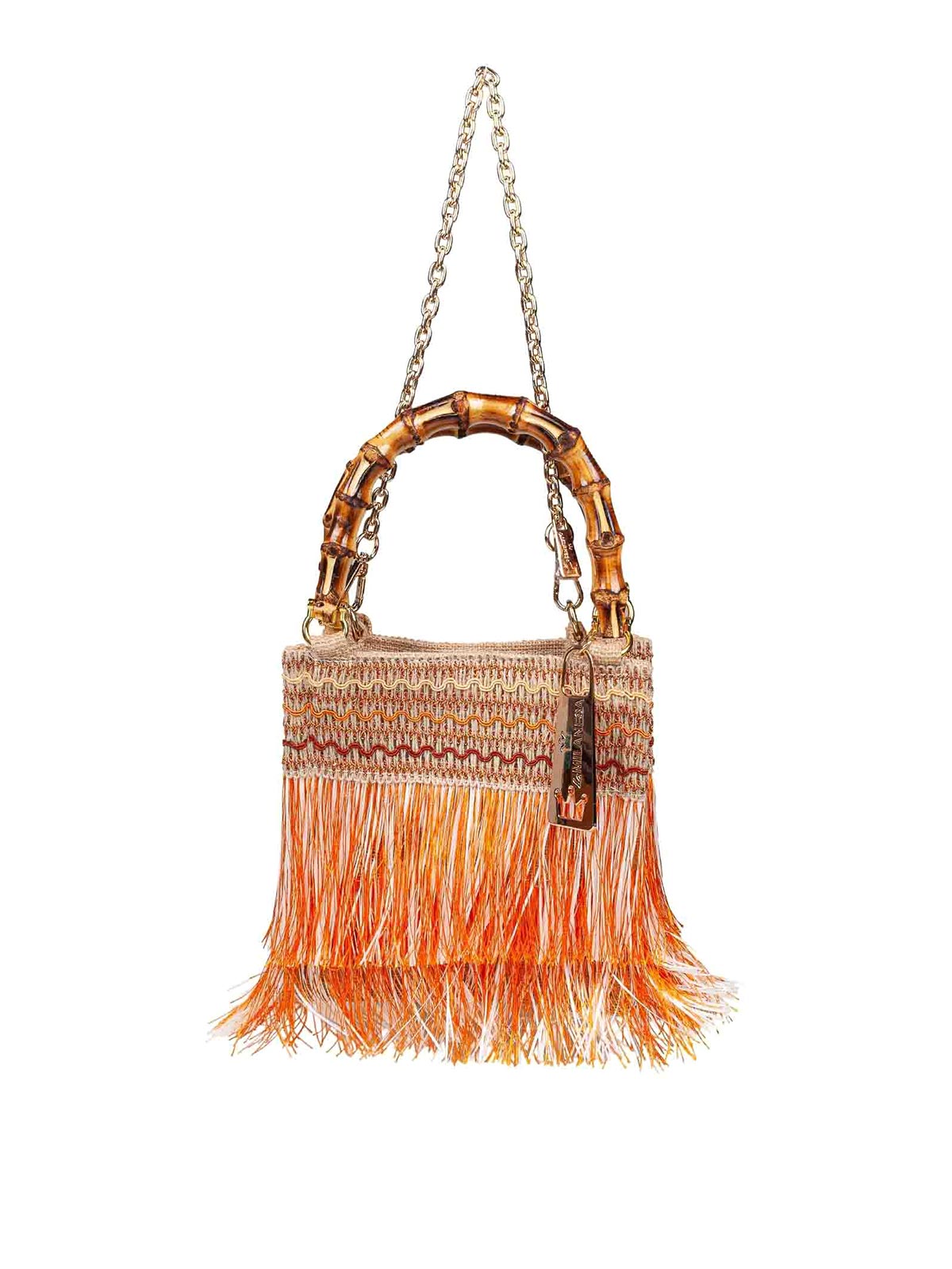 Handbag with fringes ORCSA (La MILANESA / ハンドバッグ・ショルダーバッグ ) | La MILANESA (ラミラネサ)