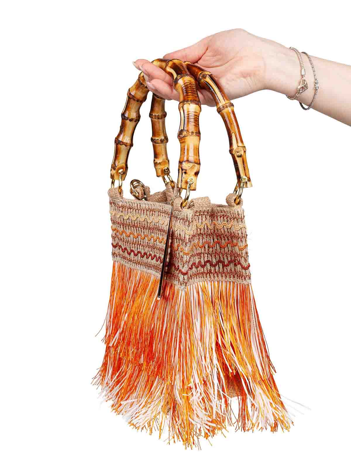 Handbag with fringes ORCSA (La MILANESA / ハンドバッグ・ショルダーバッグ ) | La MILANESA (ラミラネサ)(2)