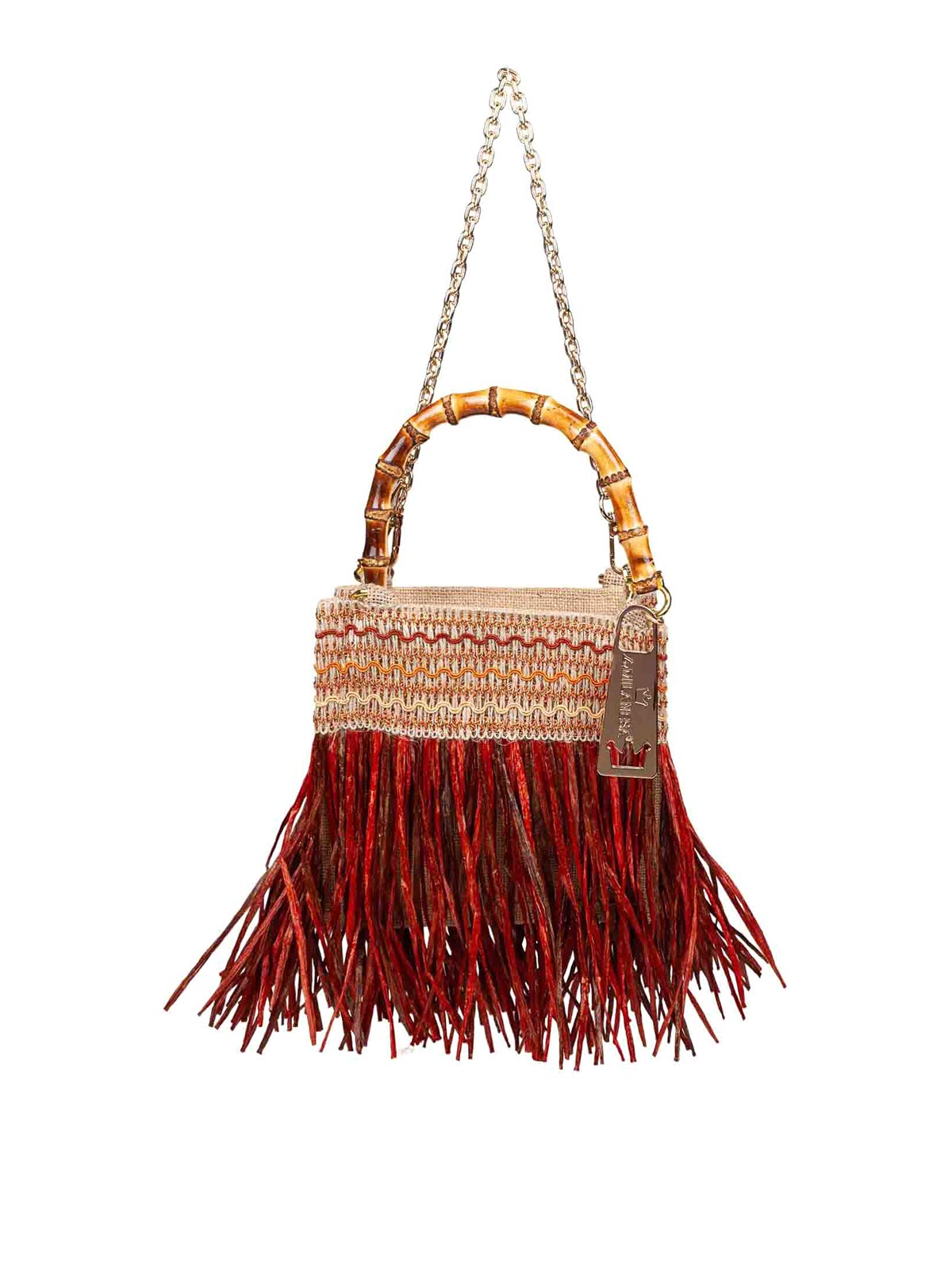 Handbag with fringes CALLASR (La MILANESA / ハンドバッグ・ショルダーバッグ ) | La MILANESA (ラミラネサ)