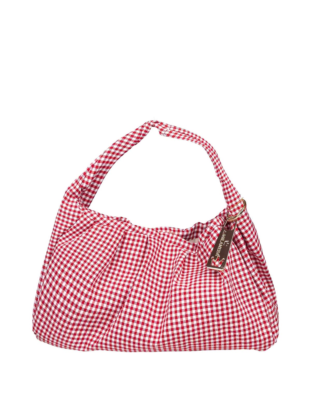 The Milanese Aralia large bag with red checks ARAMQR (La MILANESA / ハンドバッグ・ショルダーバッグ ) | La MILANESA (ラミラネサ)