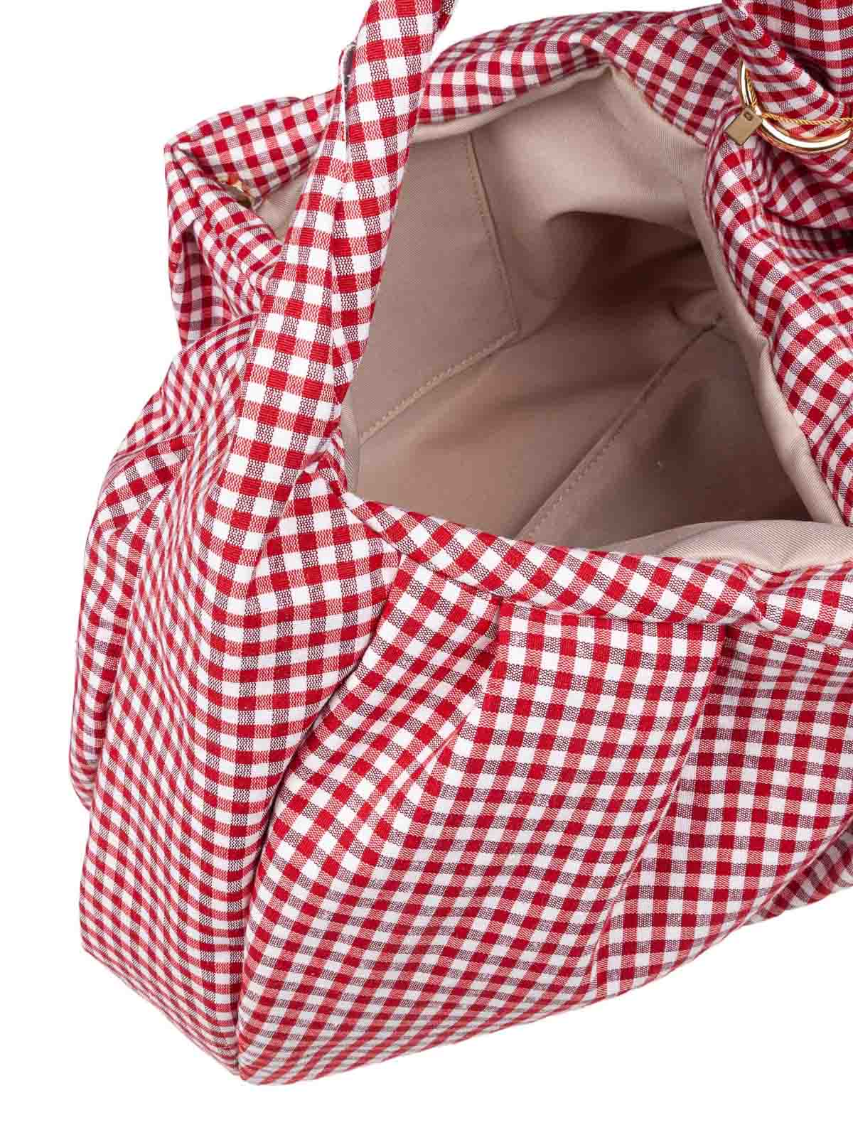 The Milanese Aralia large bag with red checks ARAMQR (La MILANESA / ハンドバッグ・ショルダーバッグ ) | La MILANESA (ラミラネサ)(1)