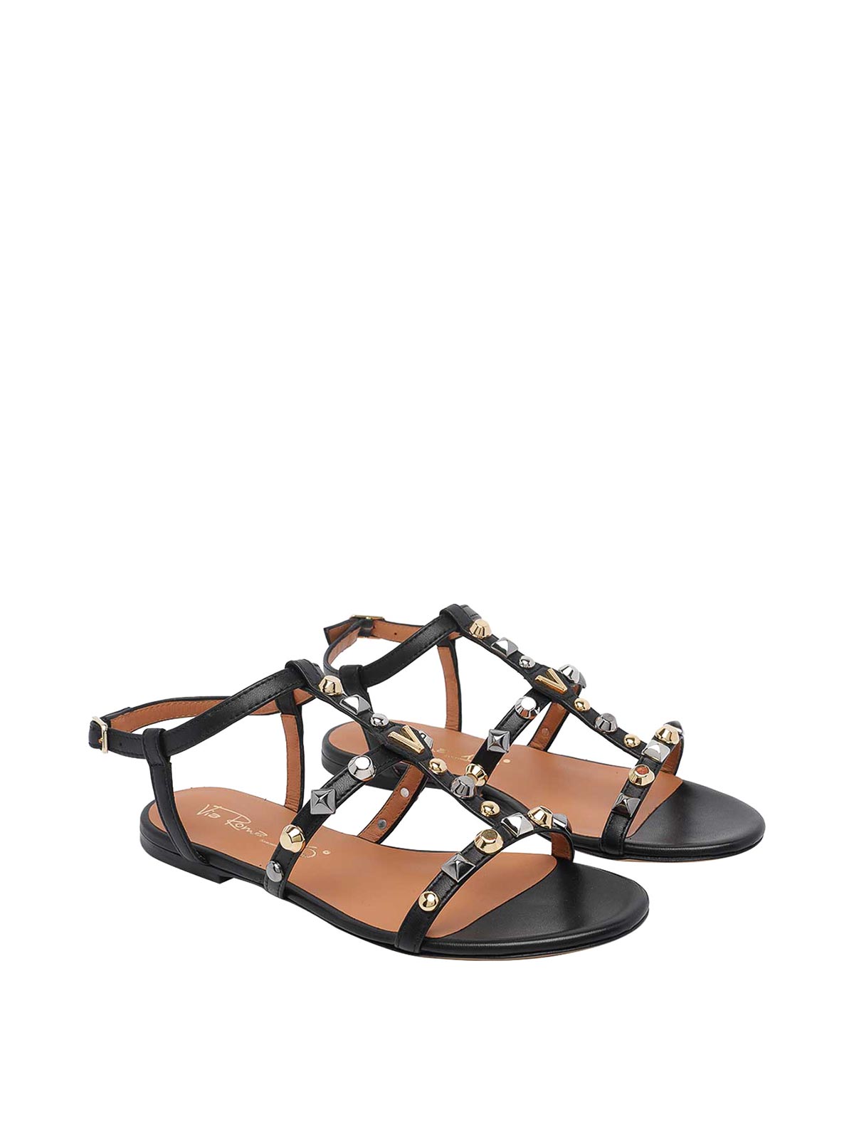 Black Sandals 464083CNERO (Via Rome 15 / サンダル ) | Via Rome 15 (ヴィアローマ クインディチ)(1)