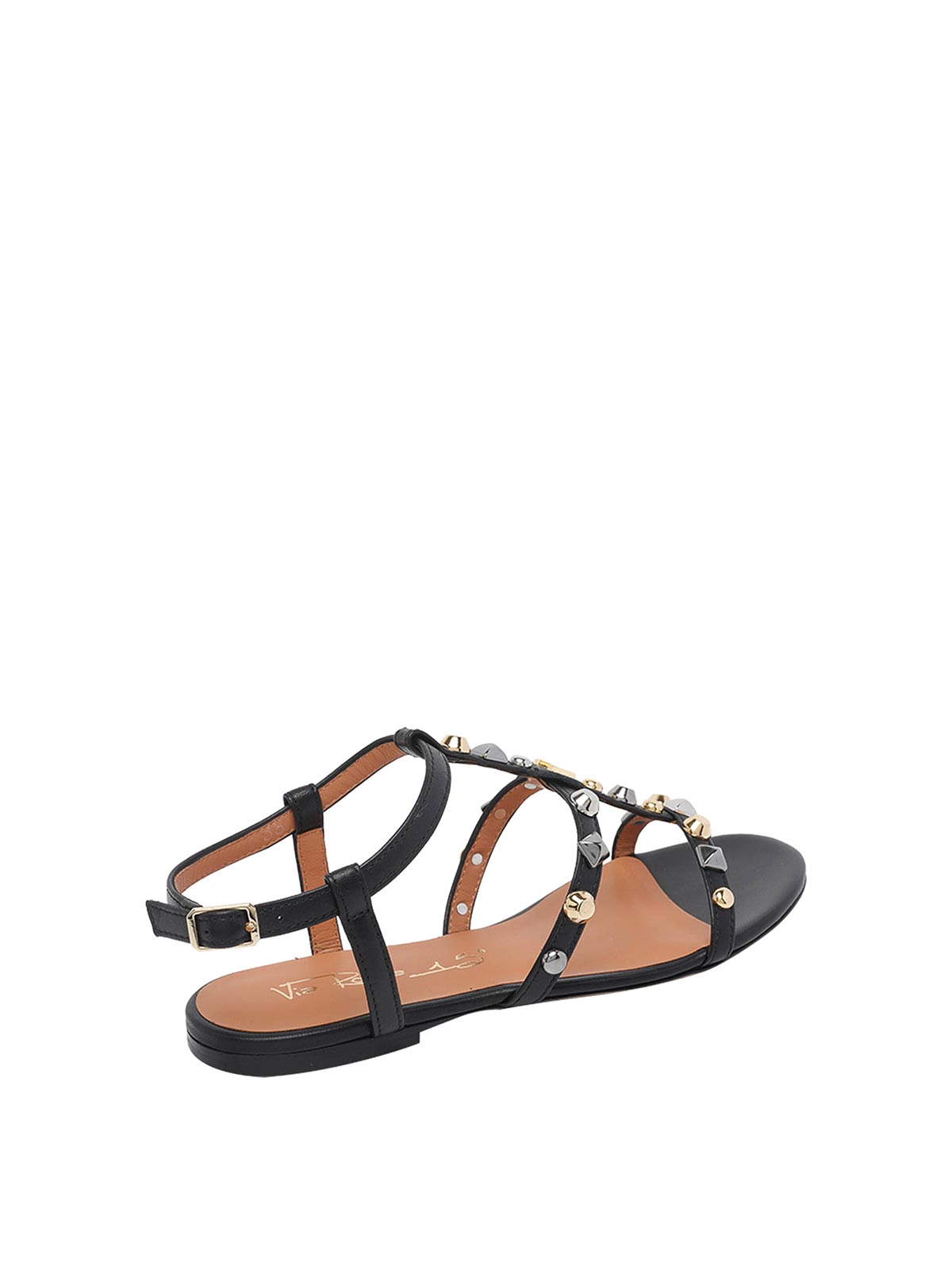 Black Sandals 464083CNERO (Via Rome 15 / サンダル ) | Via Rome 15 (ヴィアローマ クインディチ)(2)